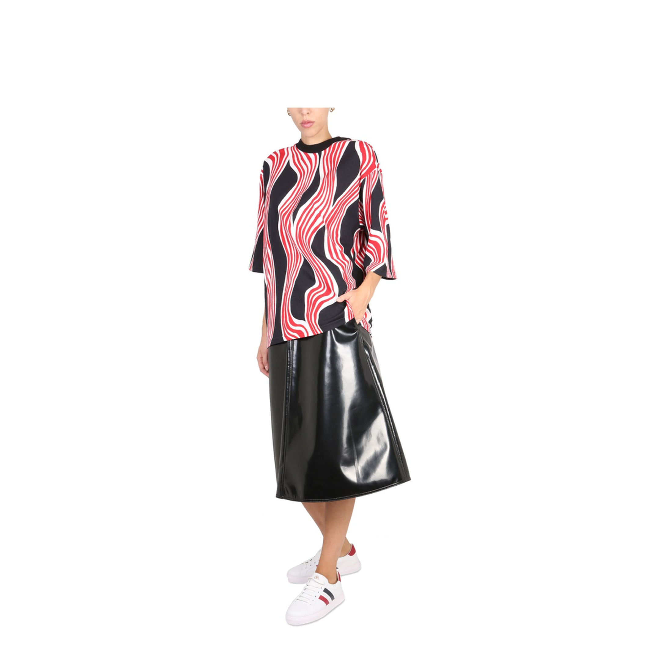 Patent-Effect A-Line Skirt - Image 2