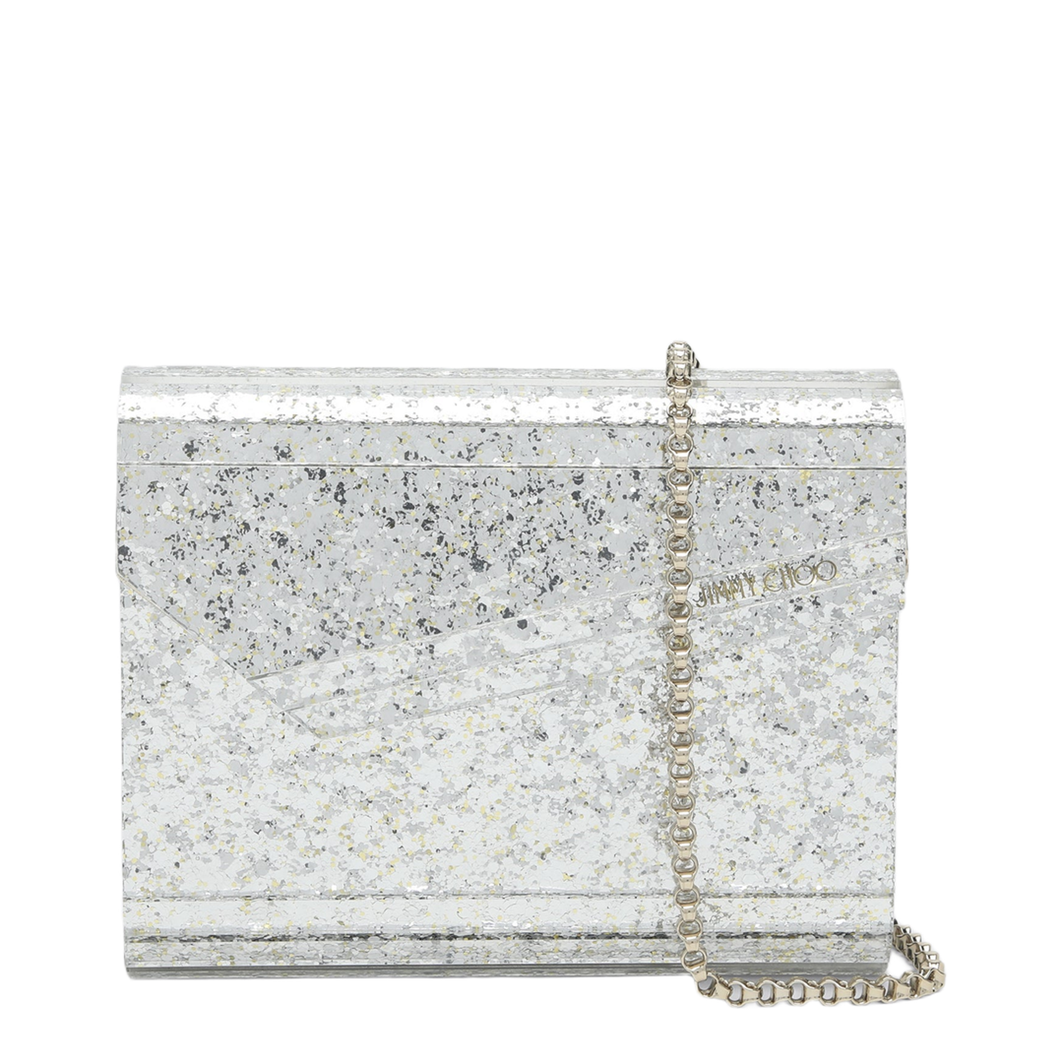 Small Acrylic Clutch Bag - Champagne - Image 1