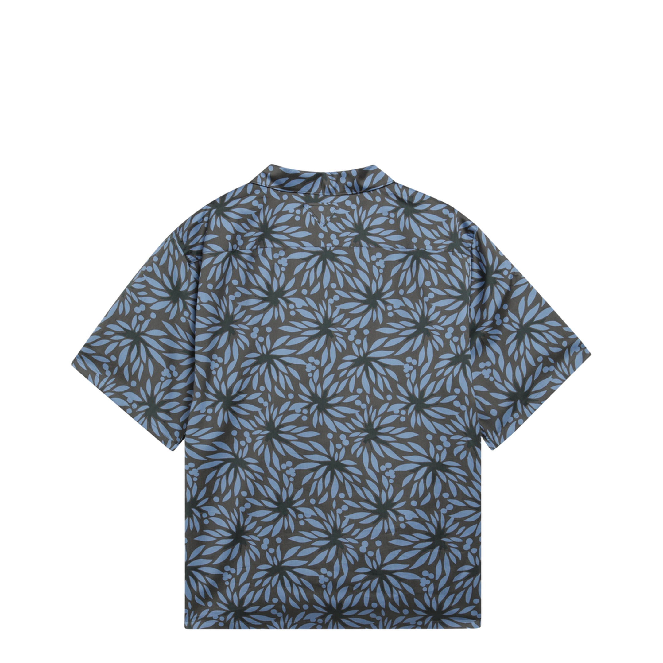 Hematite/Black Floral Print Bowling Shirt - Image 2
