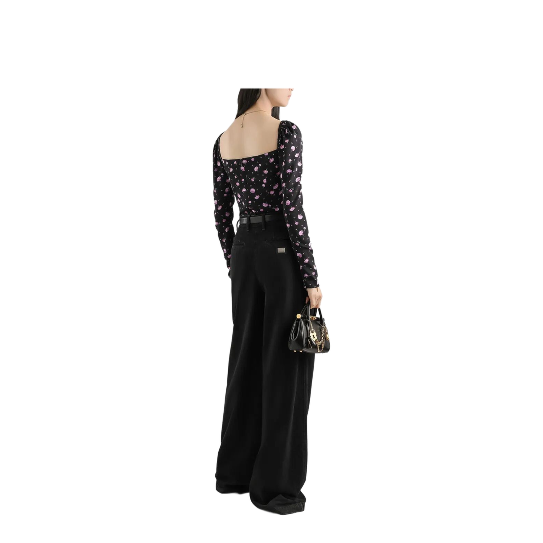 Carnations-Print Silk Top - Image 4