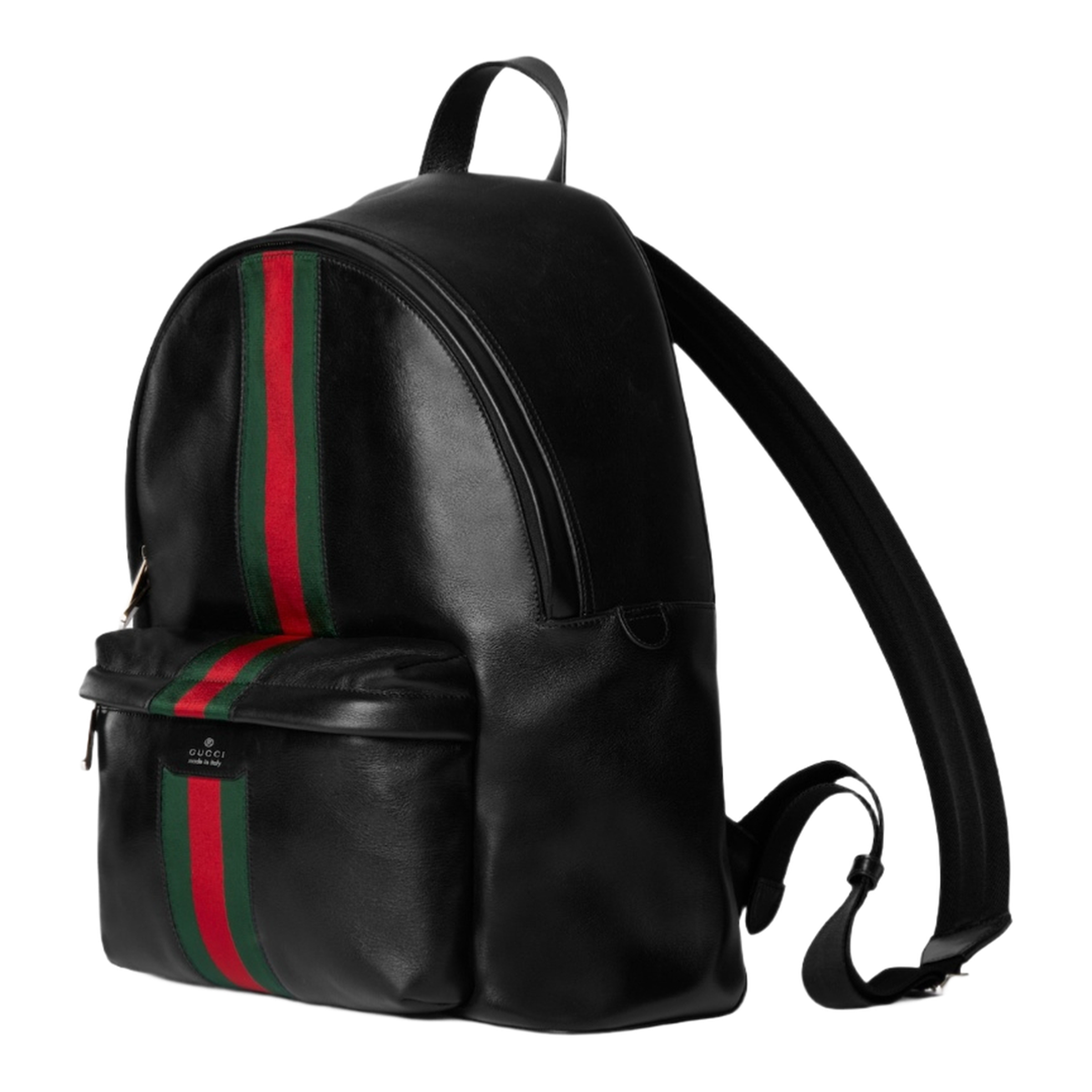 Web Trademark Large Calfskin Backpack - Black - Image 2