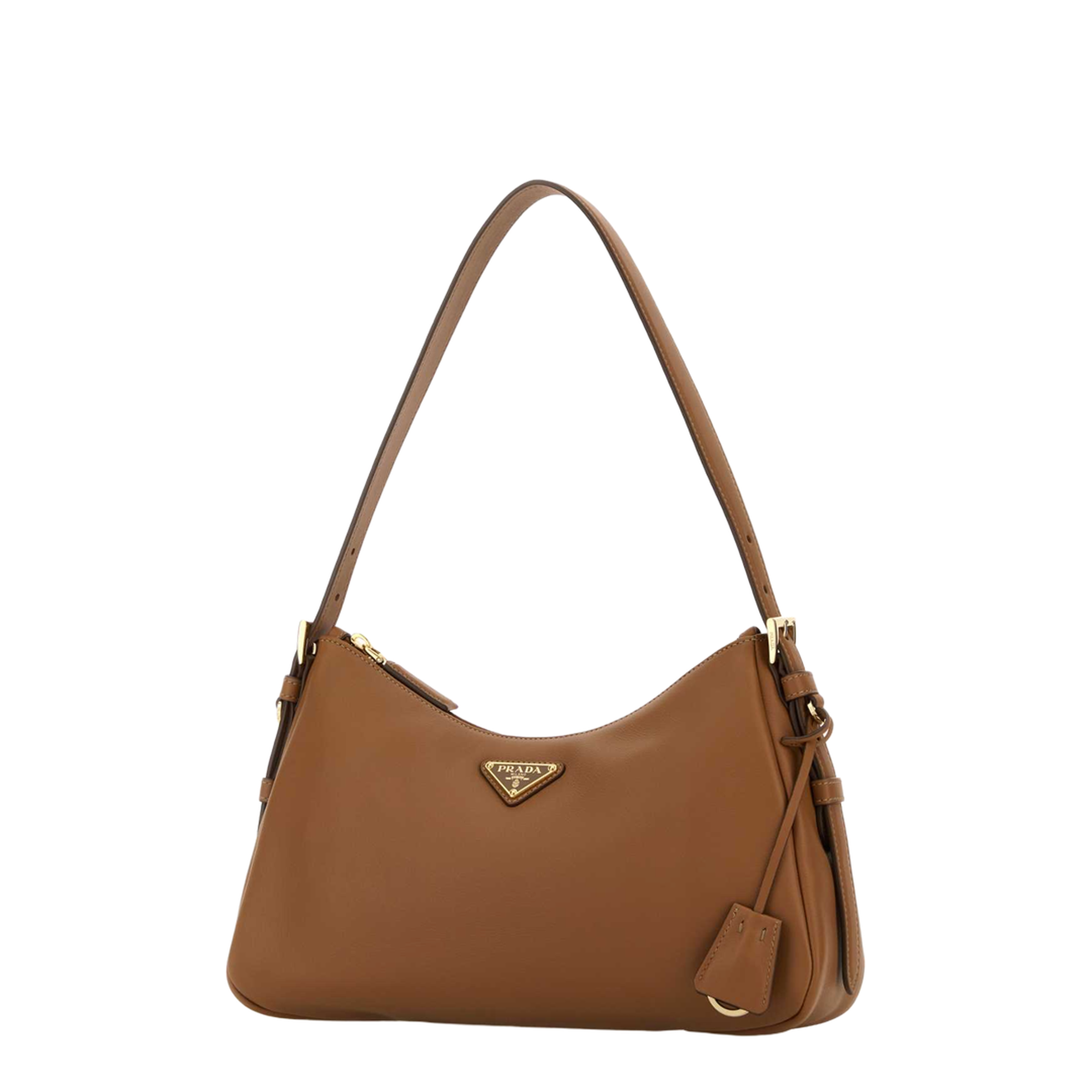 Aimée Medium Leather Shoulder Bags - Caramel - Image 2