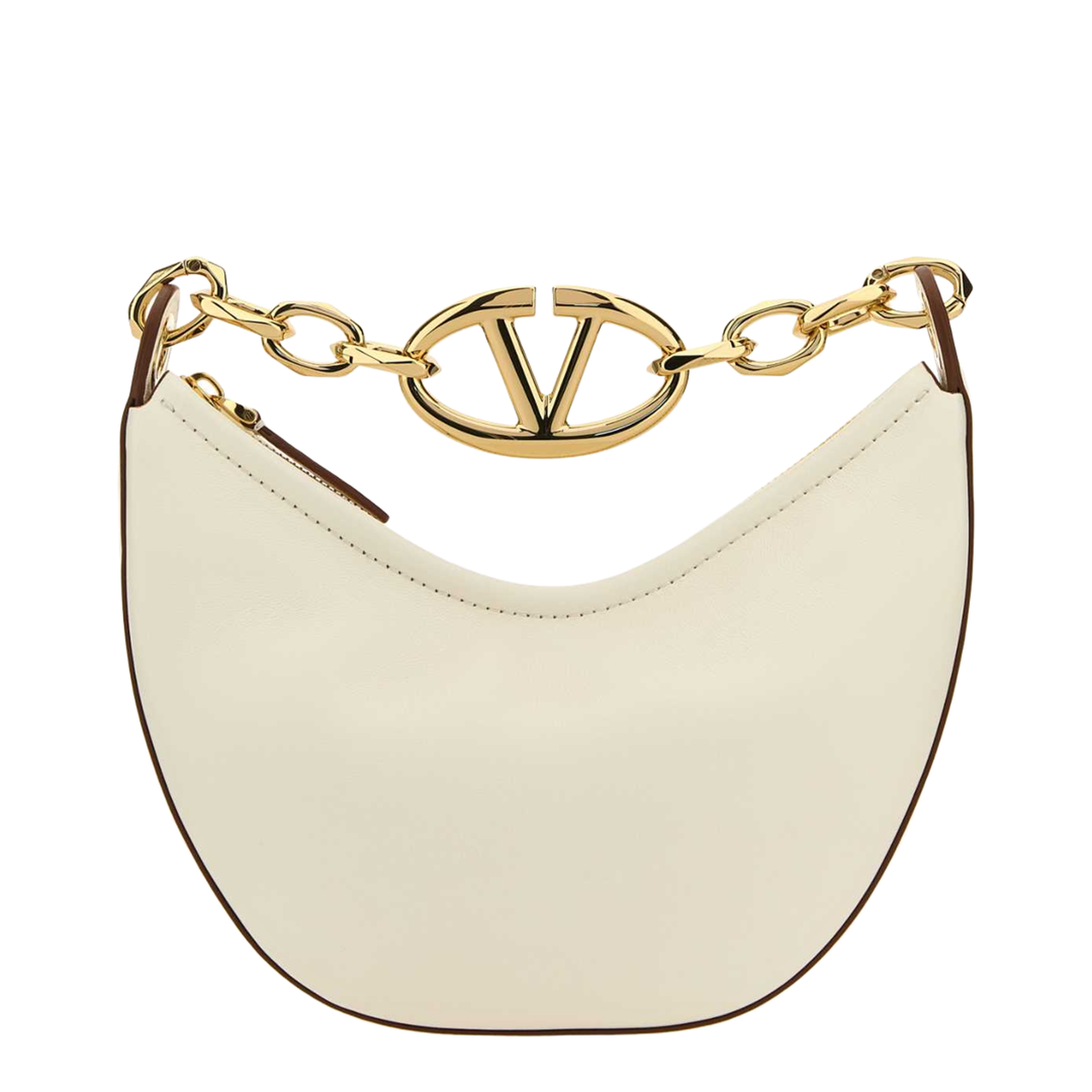 VLogo Moon Mini Calfskin Hobo - Ivory - Image 1