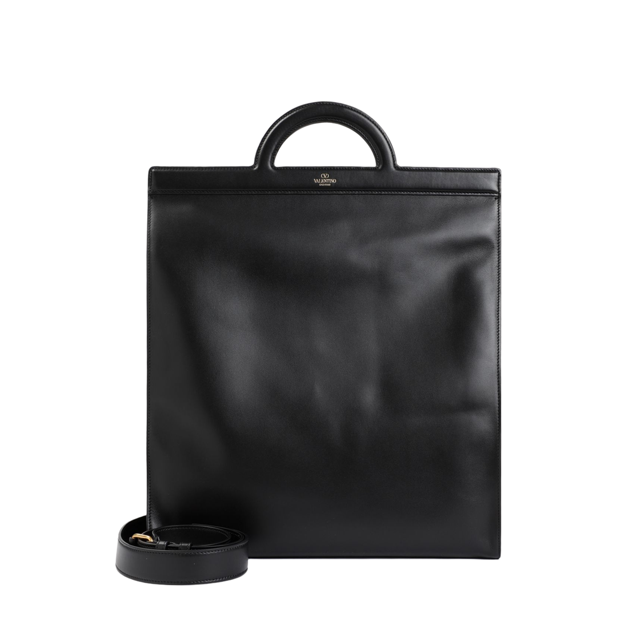 Garavani Leather Handbag with Frontal Logo Print - Image 2