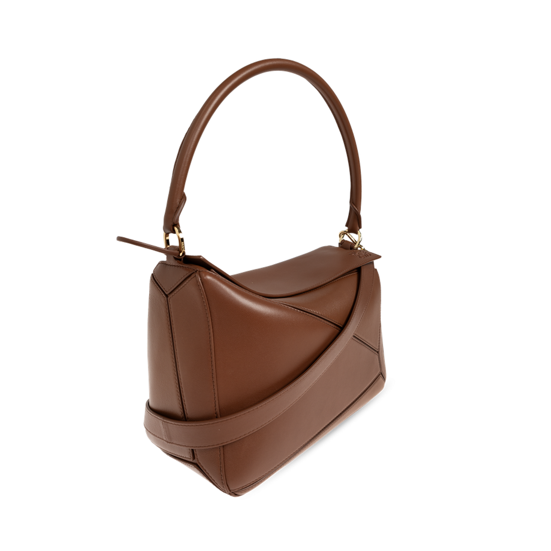 Puzzle Medium Nappa Lambskin Shoulder Bags - Pecan - Image 2