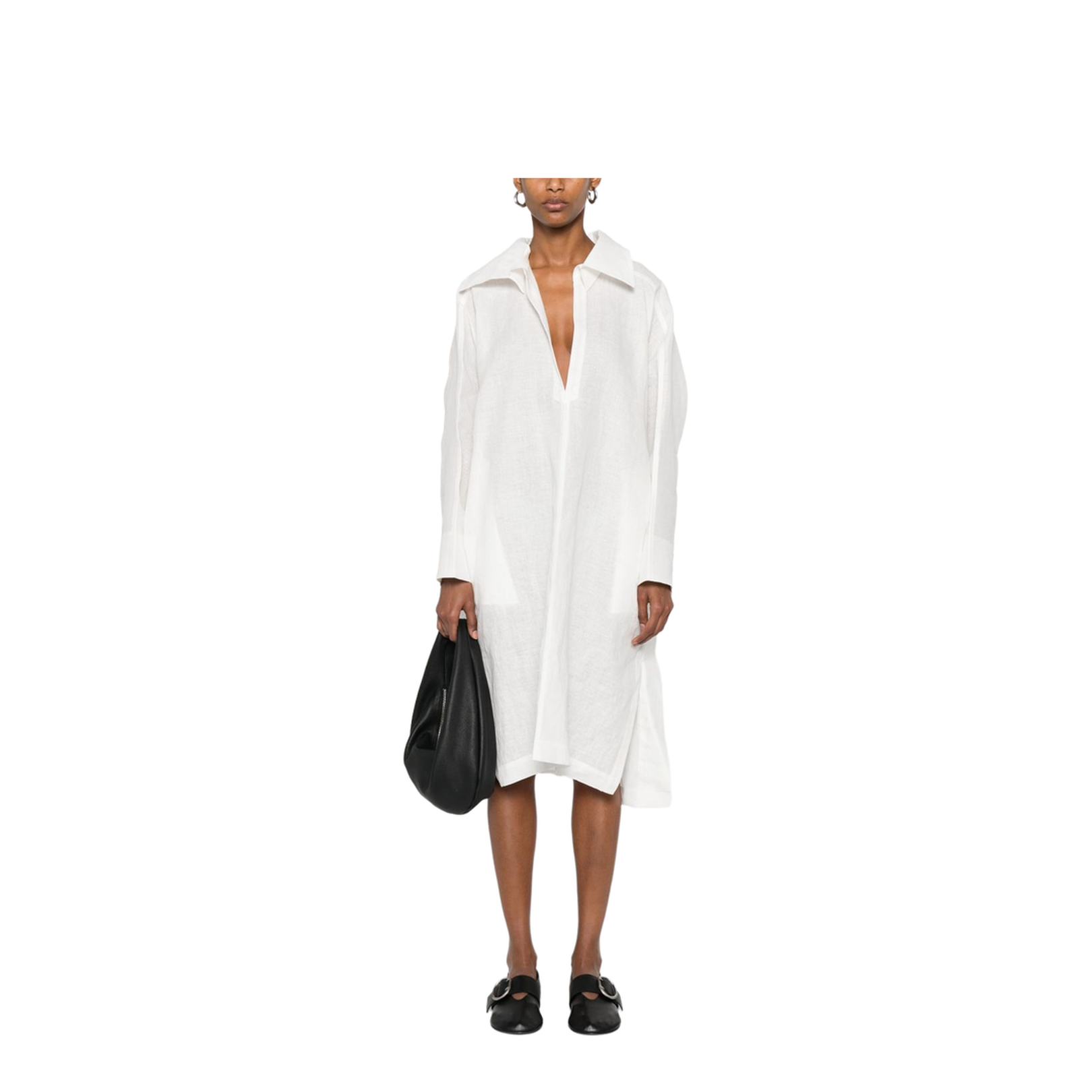 White Short Side Slits Top - Image 5