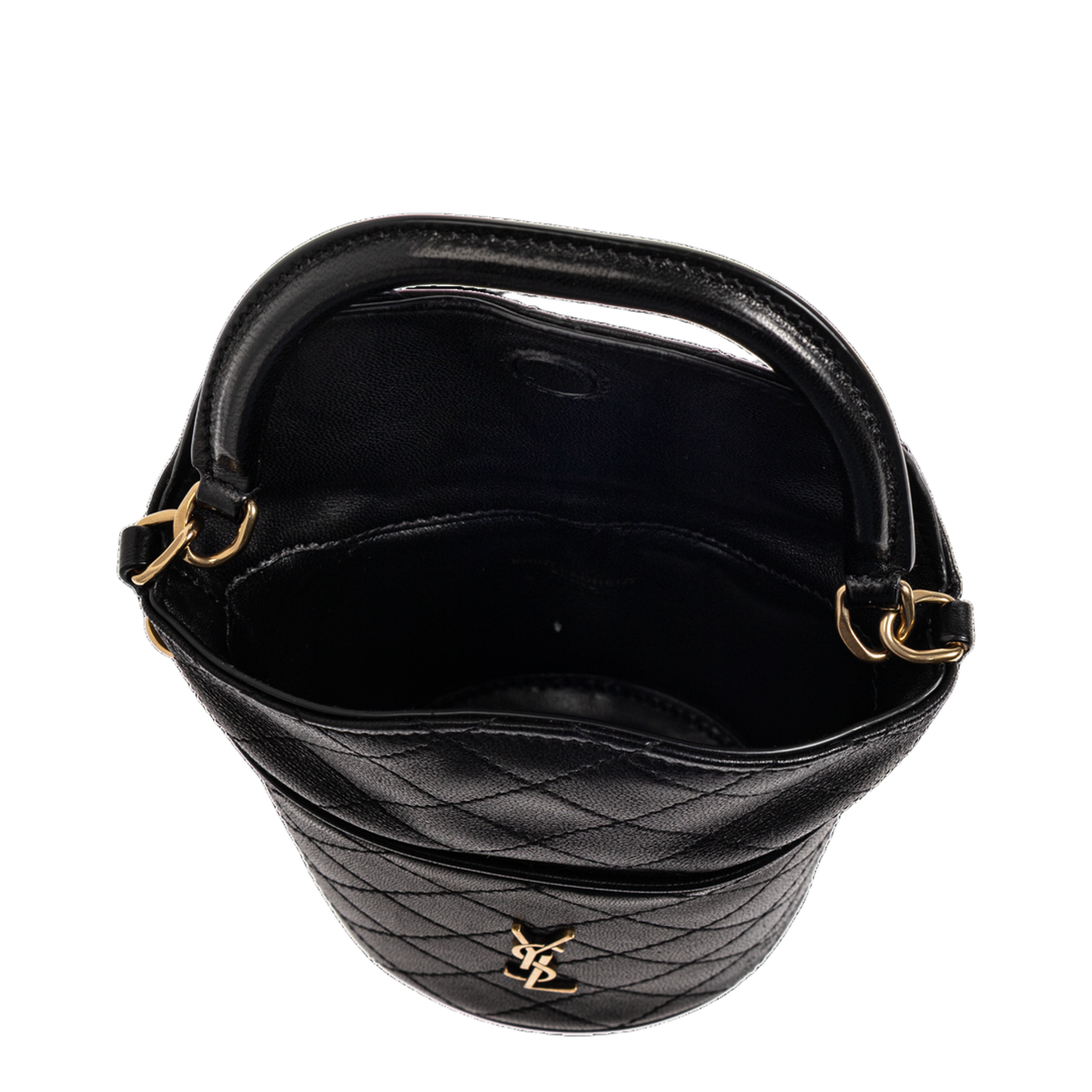 Gaby Mini Lambskin Bucket Bag - Noir - Image 5