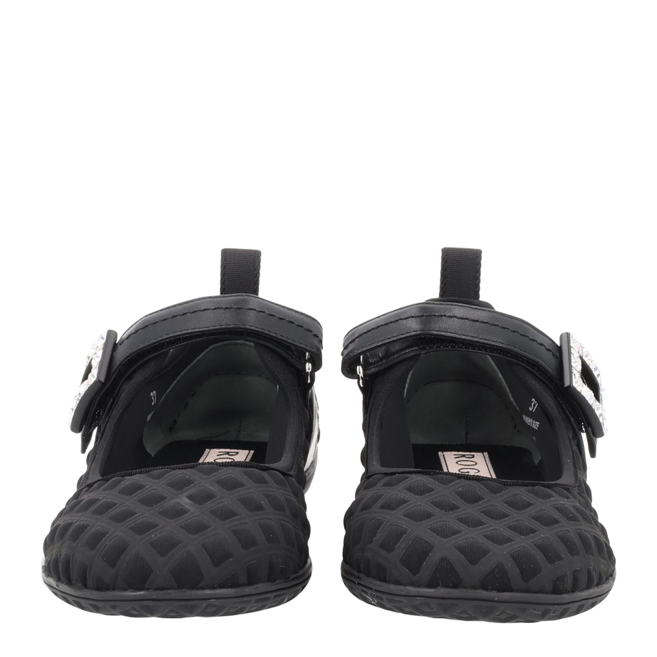 Low Babies Ballerina Flats in Embossed Fabric - Image 3
