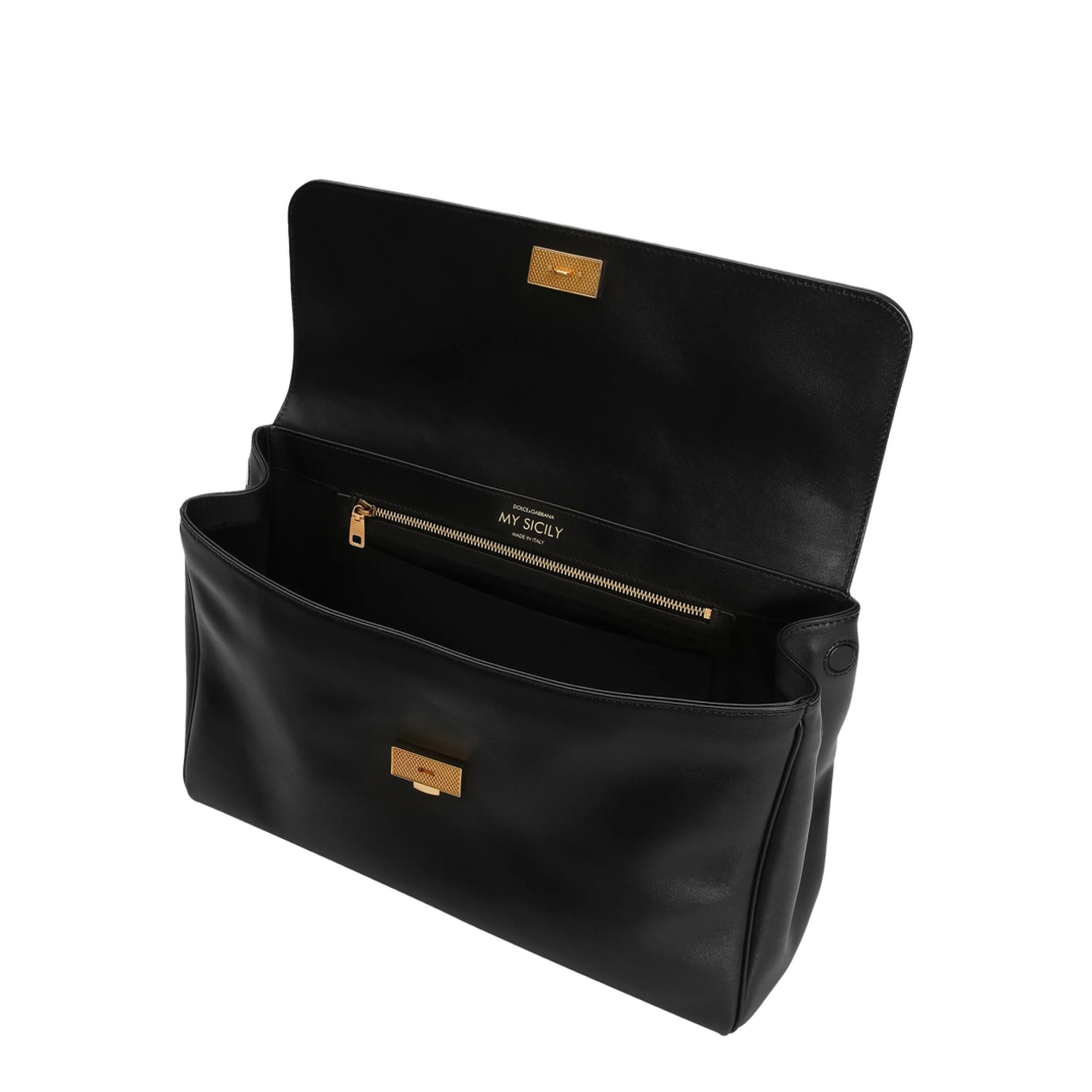 Maxi My Sicily Handbag in Plongé Calfskin - Image 5