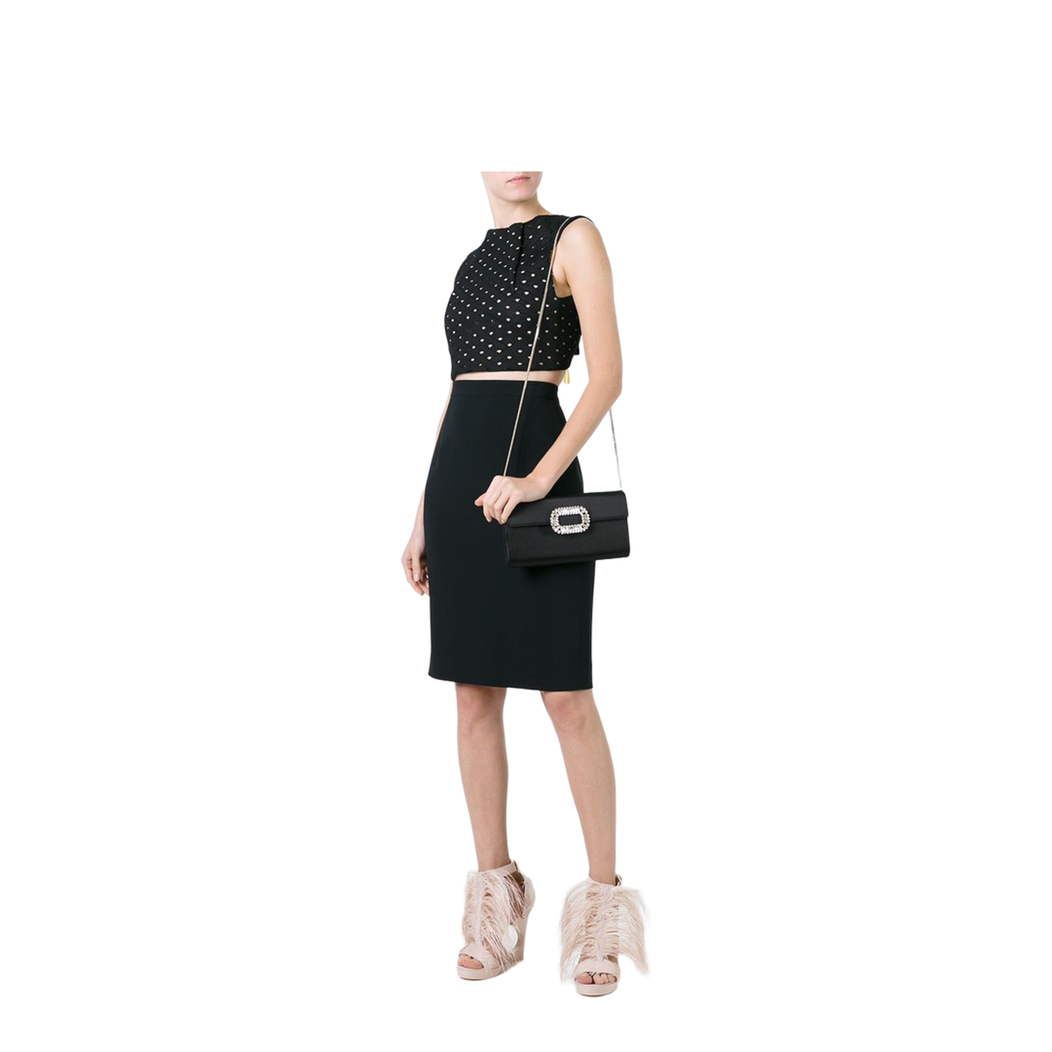 Choc Clutch in Satin - Image 2
