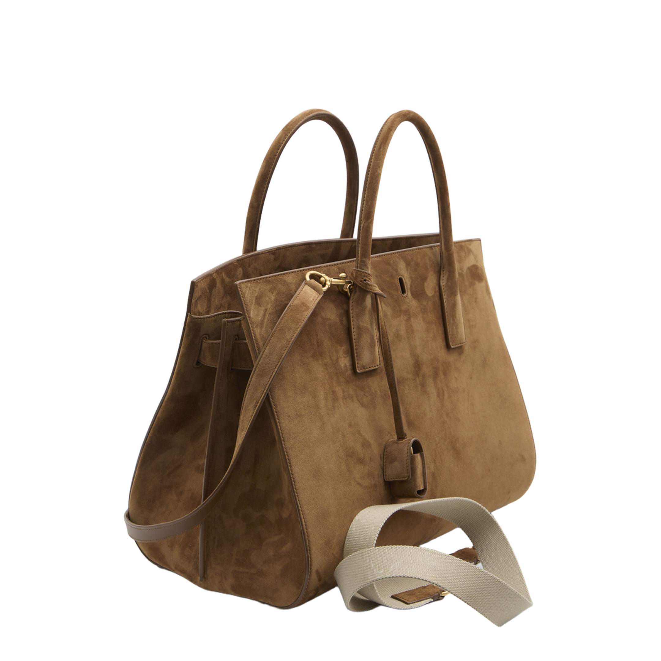 Sac De Jour Large Suede Calfskin Tote - Caramel Cognac - Image 4