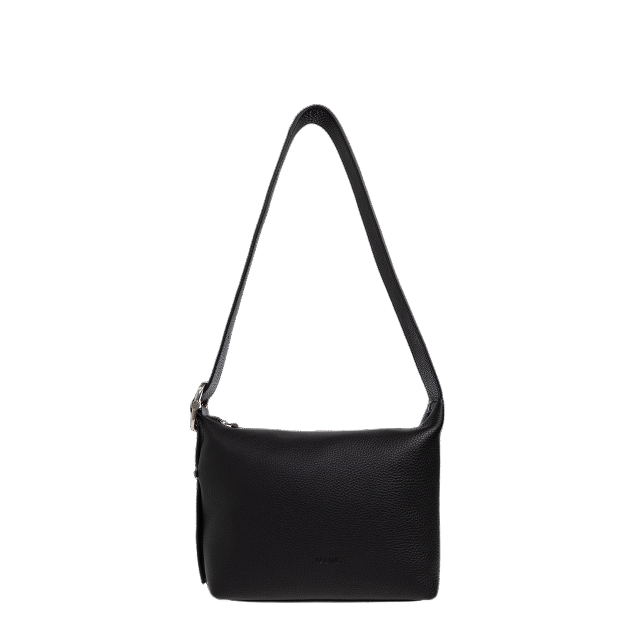 Loop Cubi Medium Calfskin Shoulder Bag - Black - Image 1