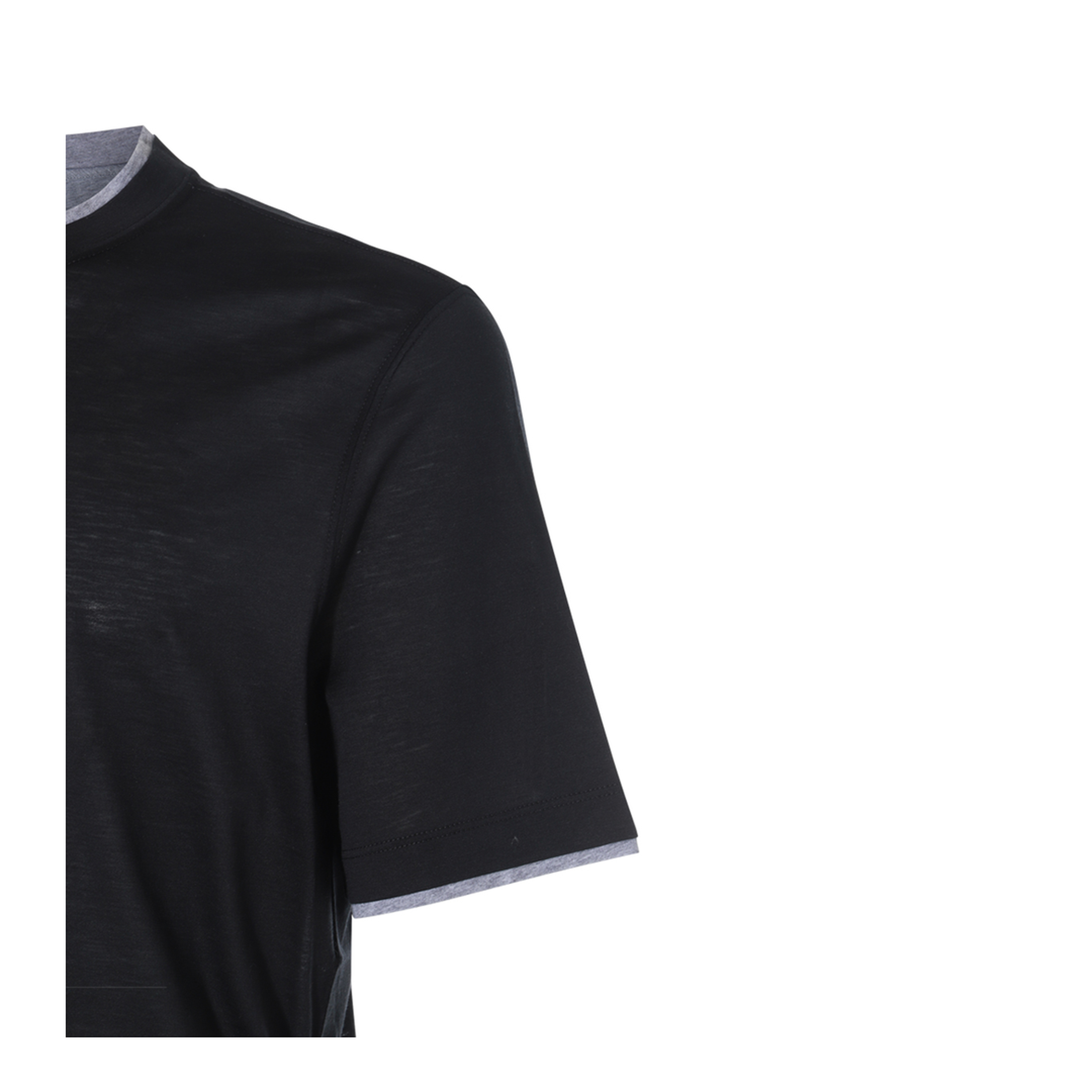 Layered-Effect Silk-Cotton T-Shirt - Image 5