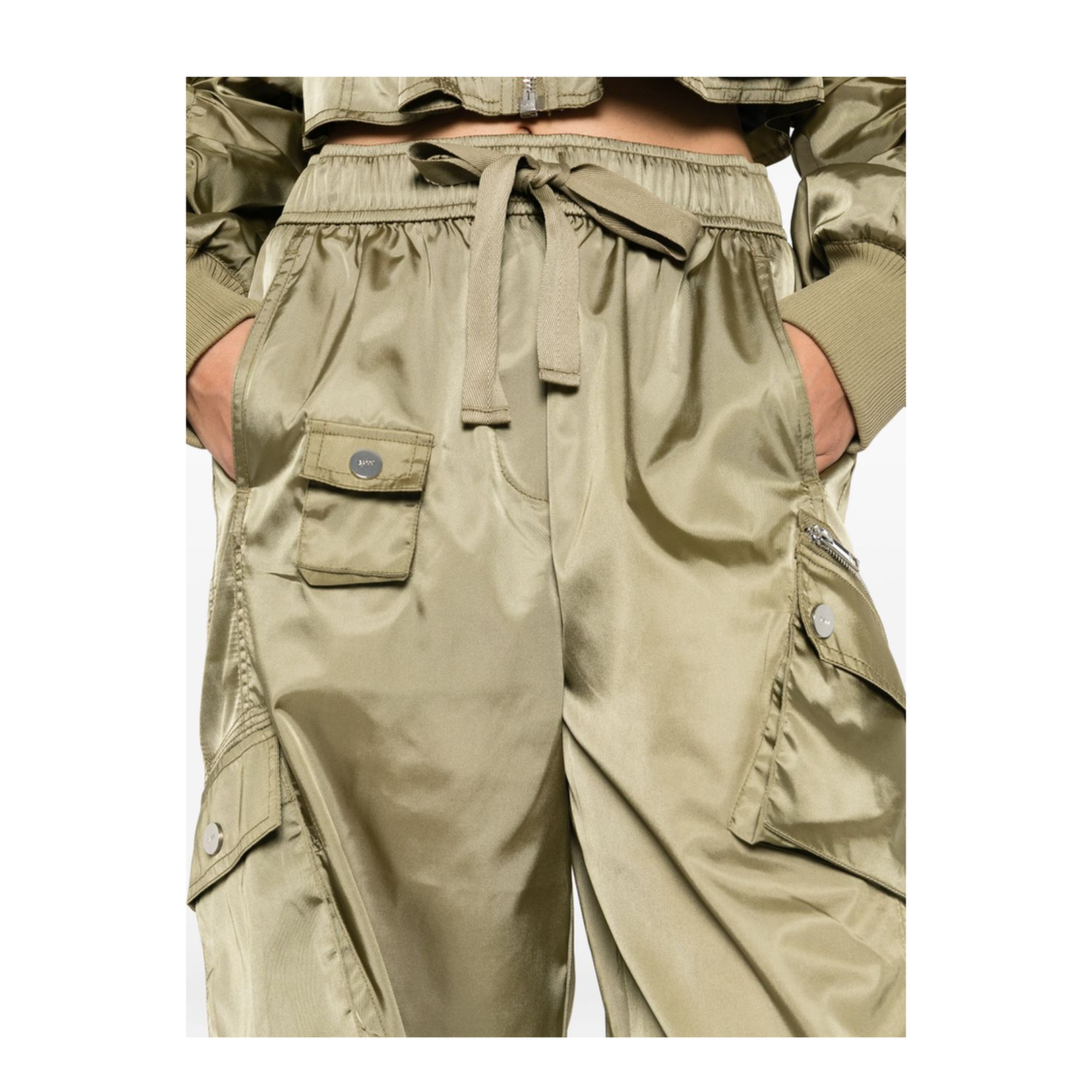 Nylon Oversize Trousers - Image 4