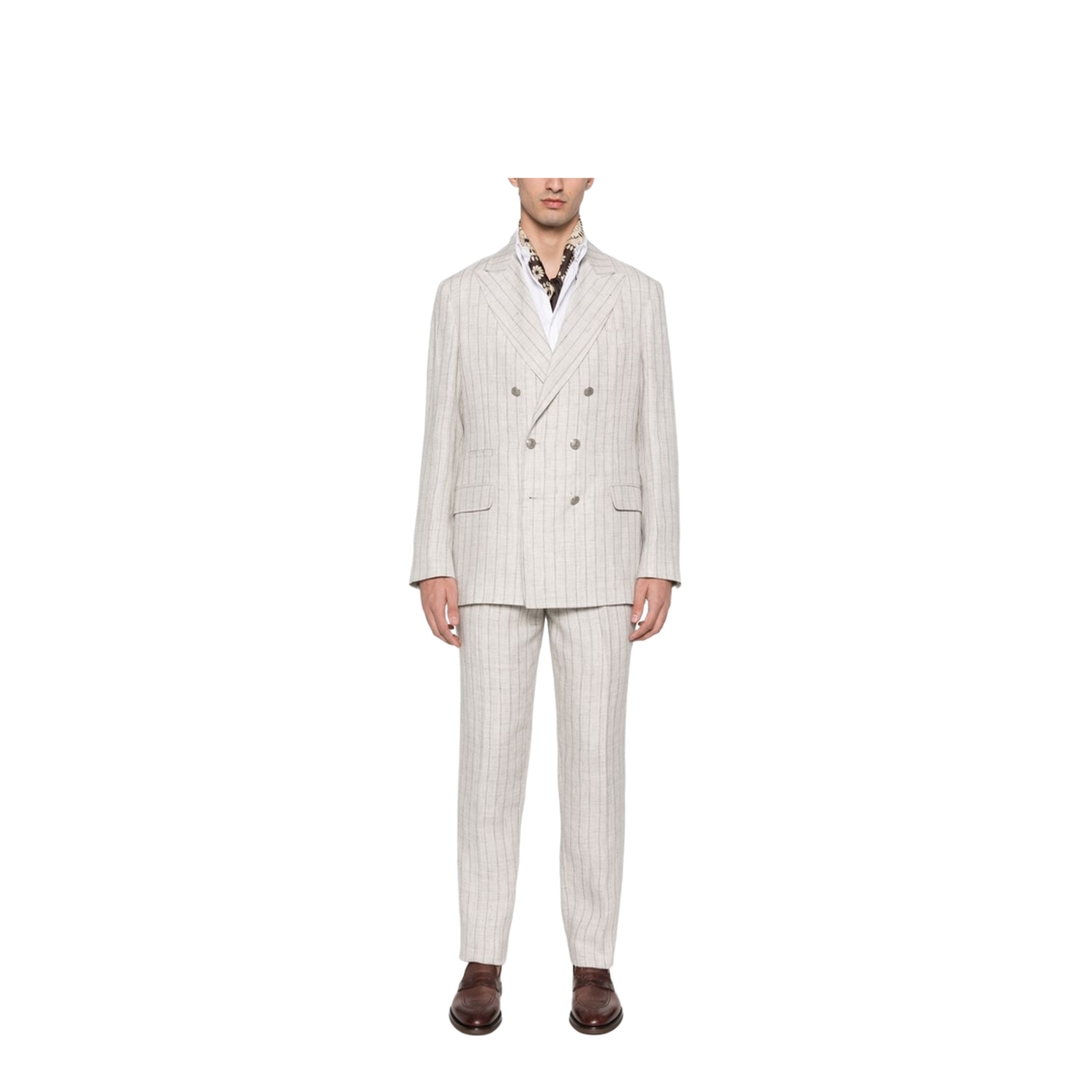 Linen Double-breasted Suit - Image 3