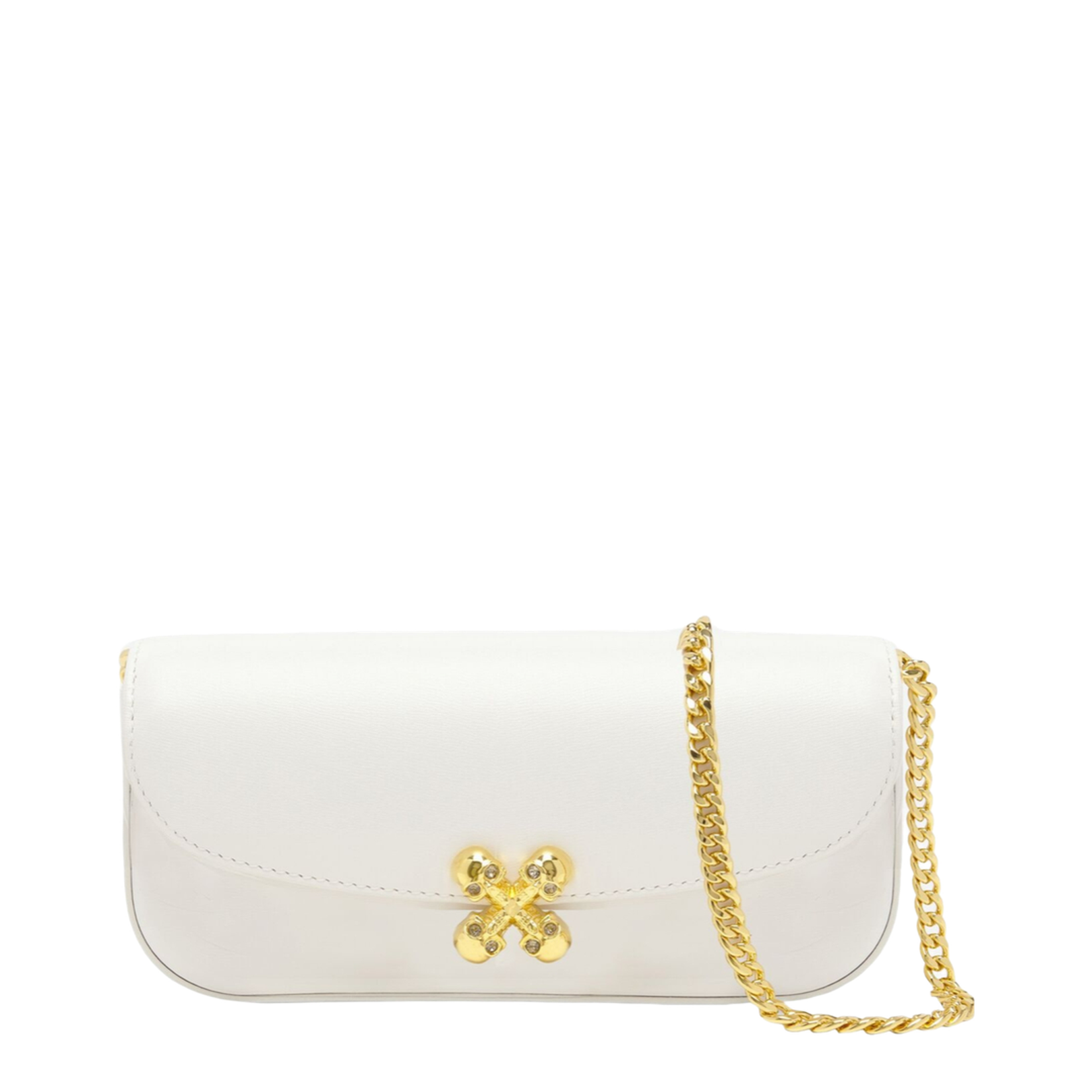 Small Skull Flower Bag in Ivory - Image 1