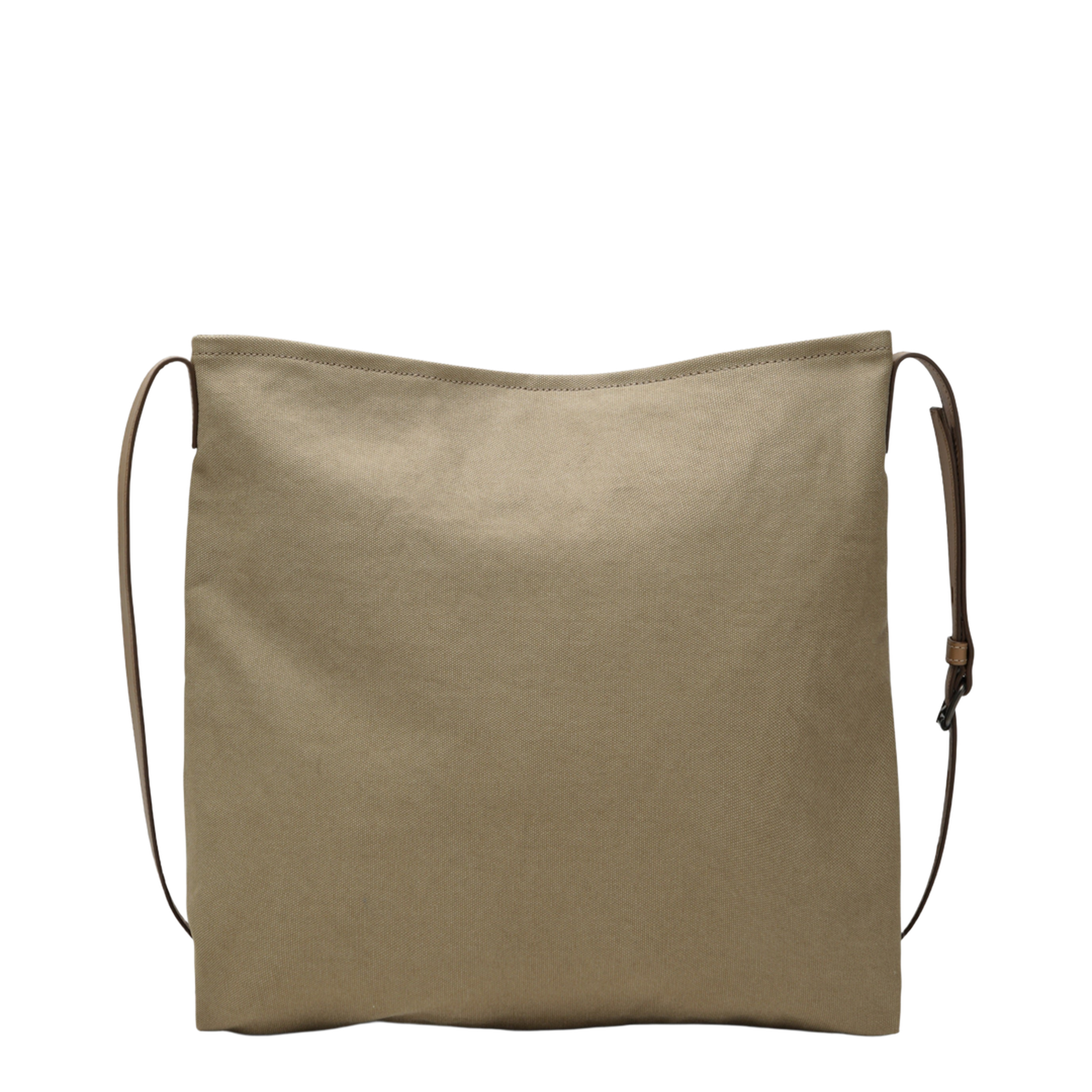 Khaki Route Canvas and Leather Crossbody Bag - Image 2