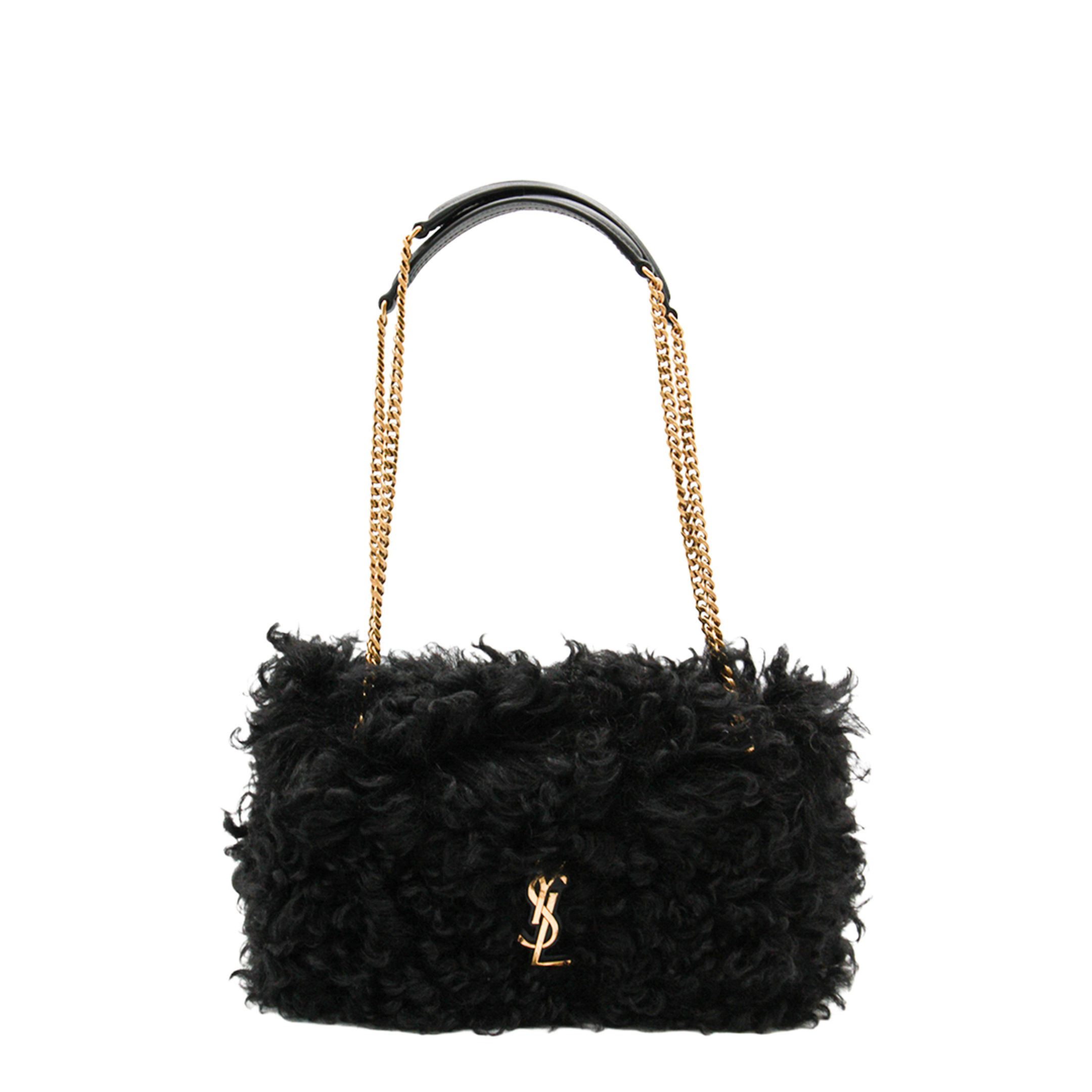 Jamie Medium Shearling Bag - Black - Image 1
