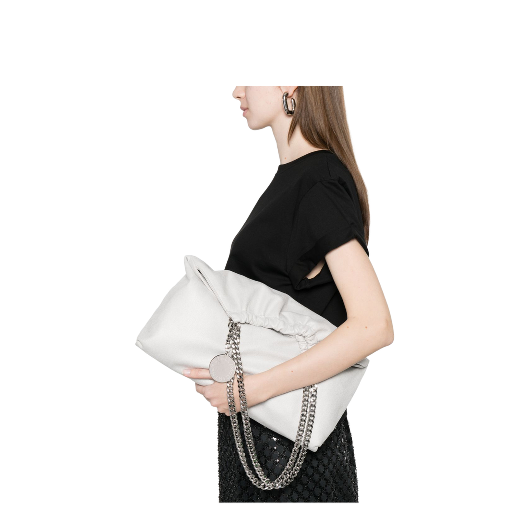 Pearl Grey Falabella Tote Bag - Image 3