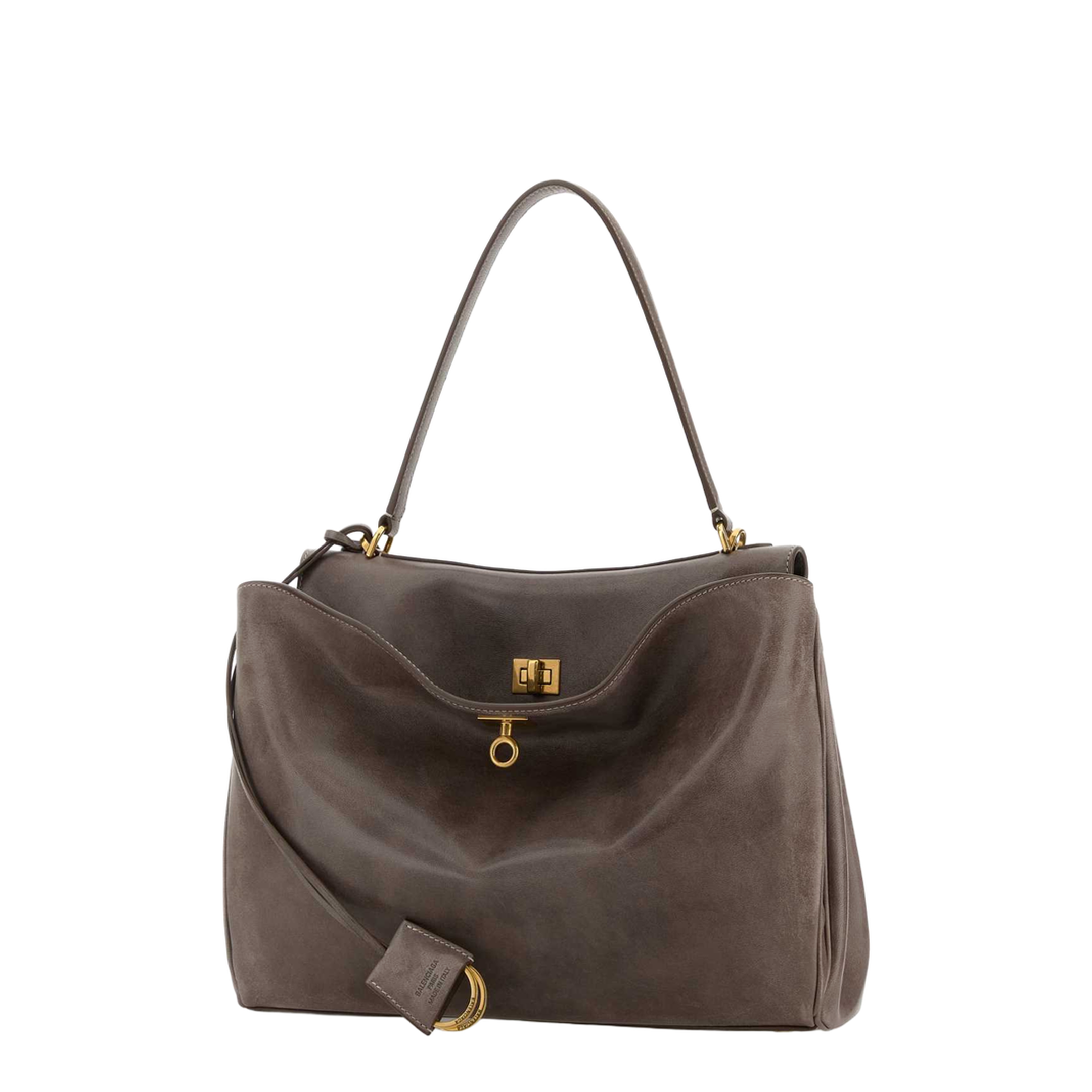 Rodeo Medium Calfskin Handbag - Mud - Image 1