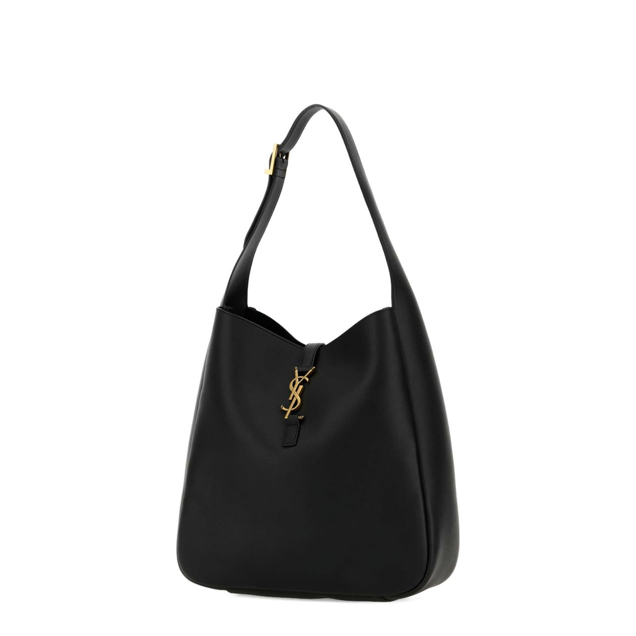 Le 5 À 7 Supple Large Grained Calfskin Shoulder Bag - Black - Image 3