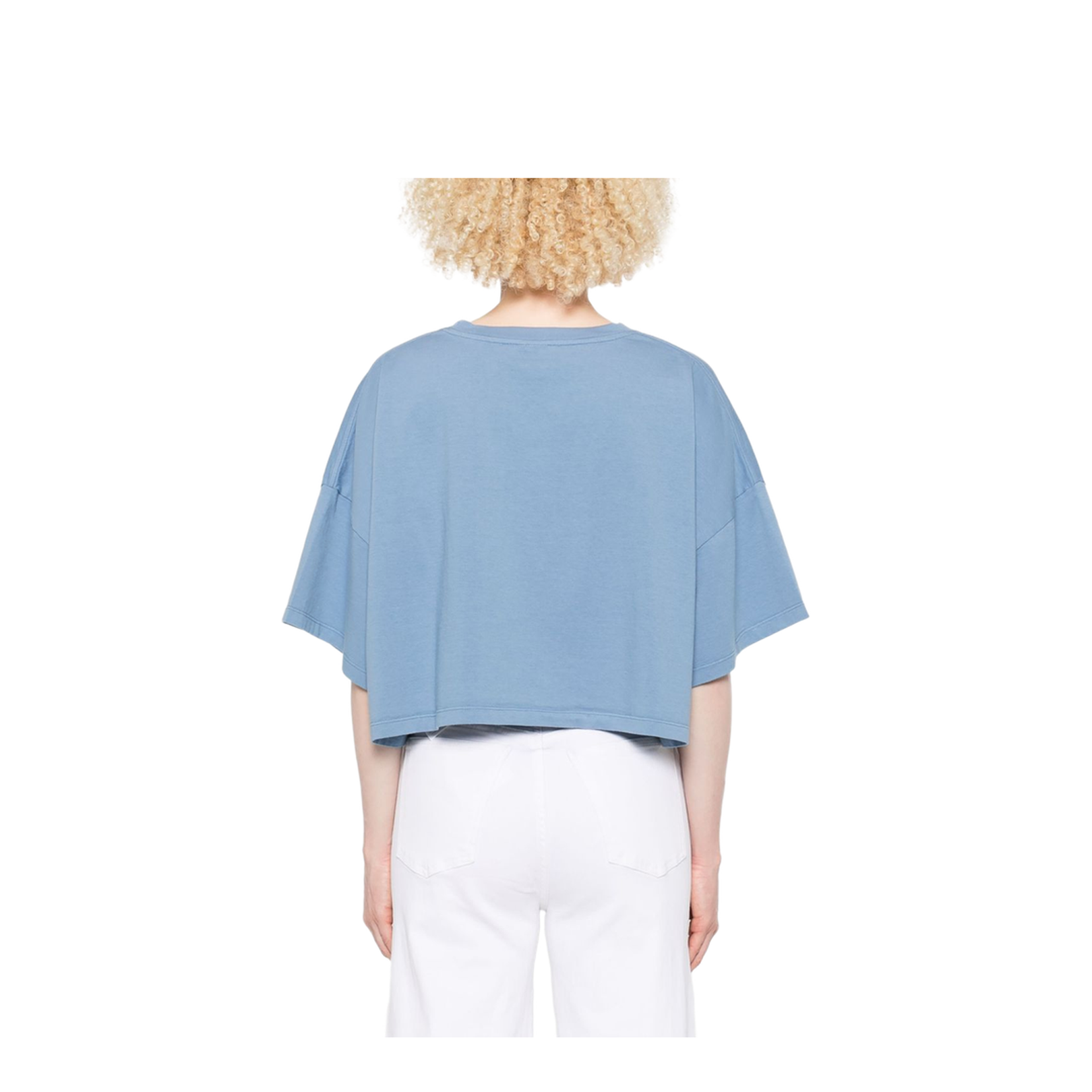 Cropped Boxy Logo T-Shirt in Cotton Jersey - Image 4