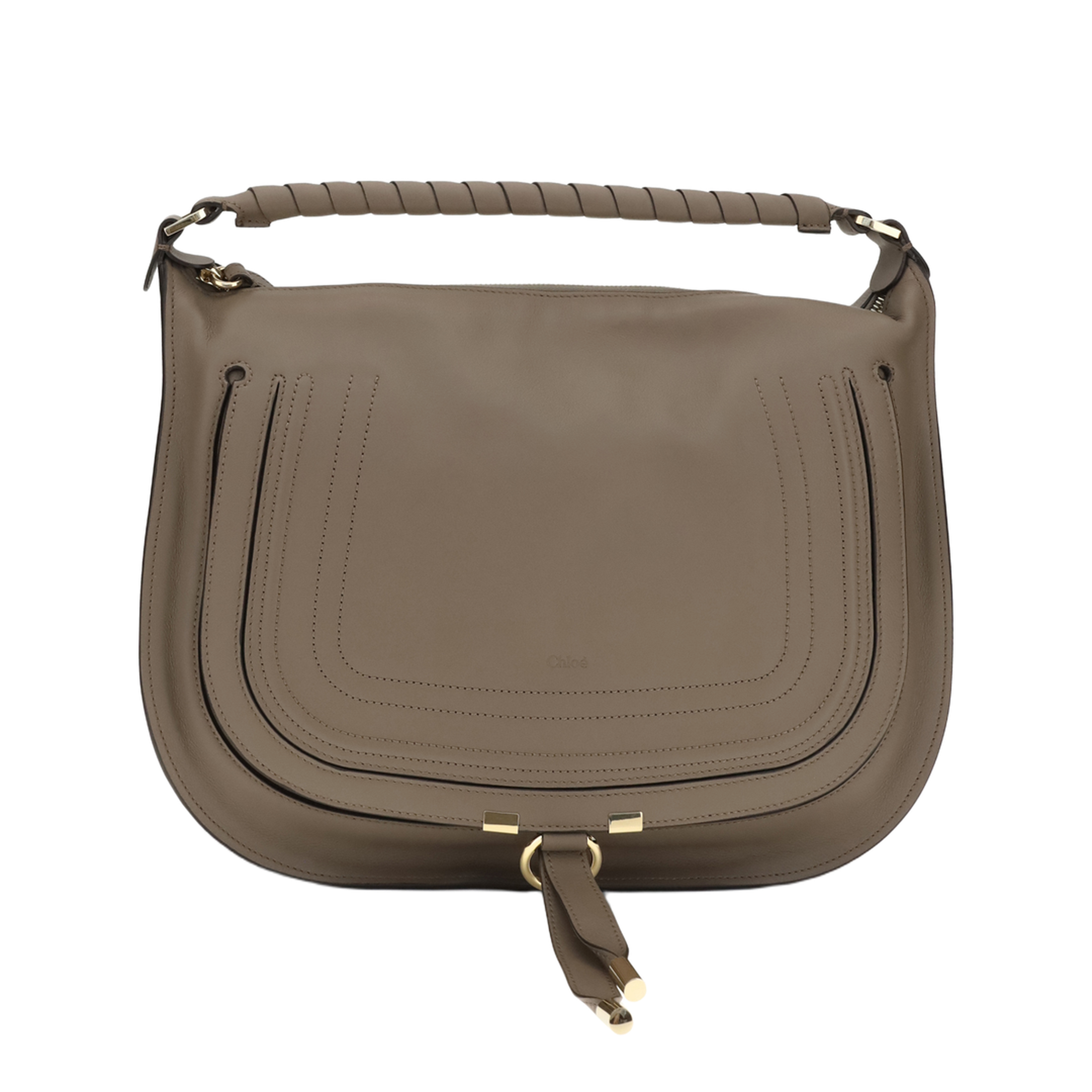 Marcie Calfskin Shoulder Bag - Clay Brown - Image 1