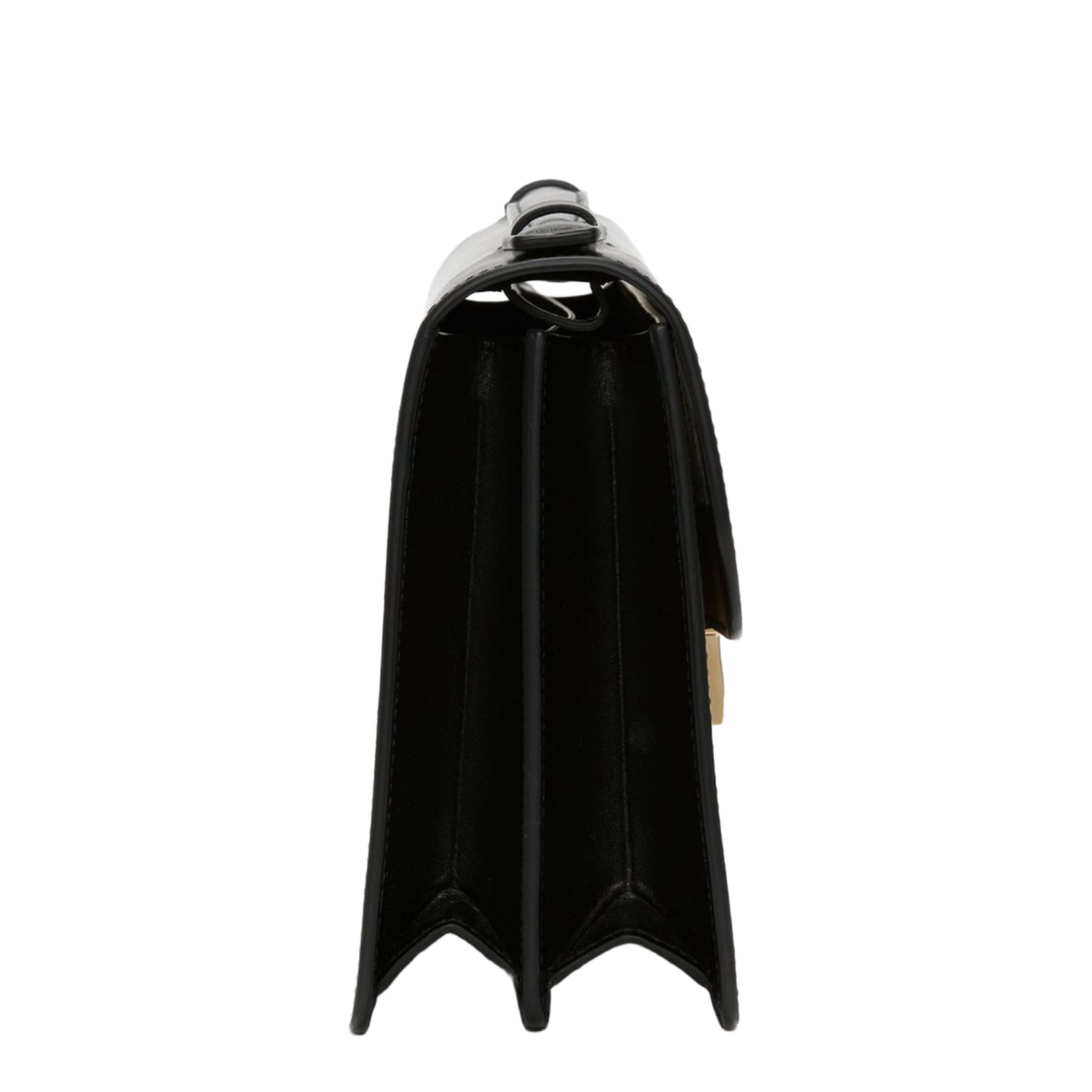 Dorian Medium Calf Leather Shoulder Bag - Black - Image 4