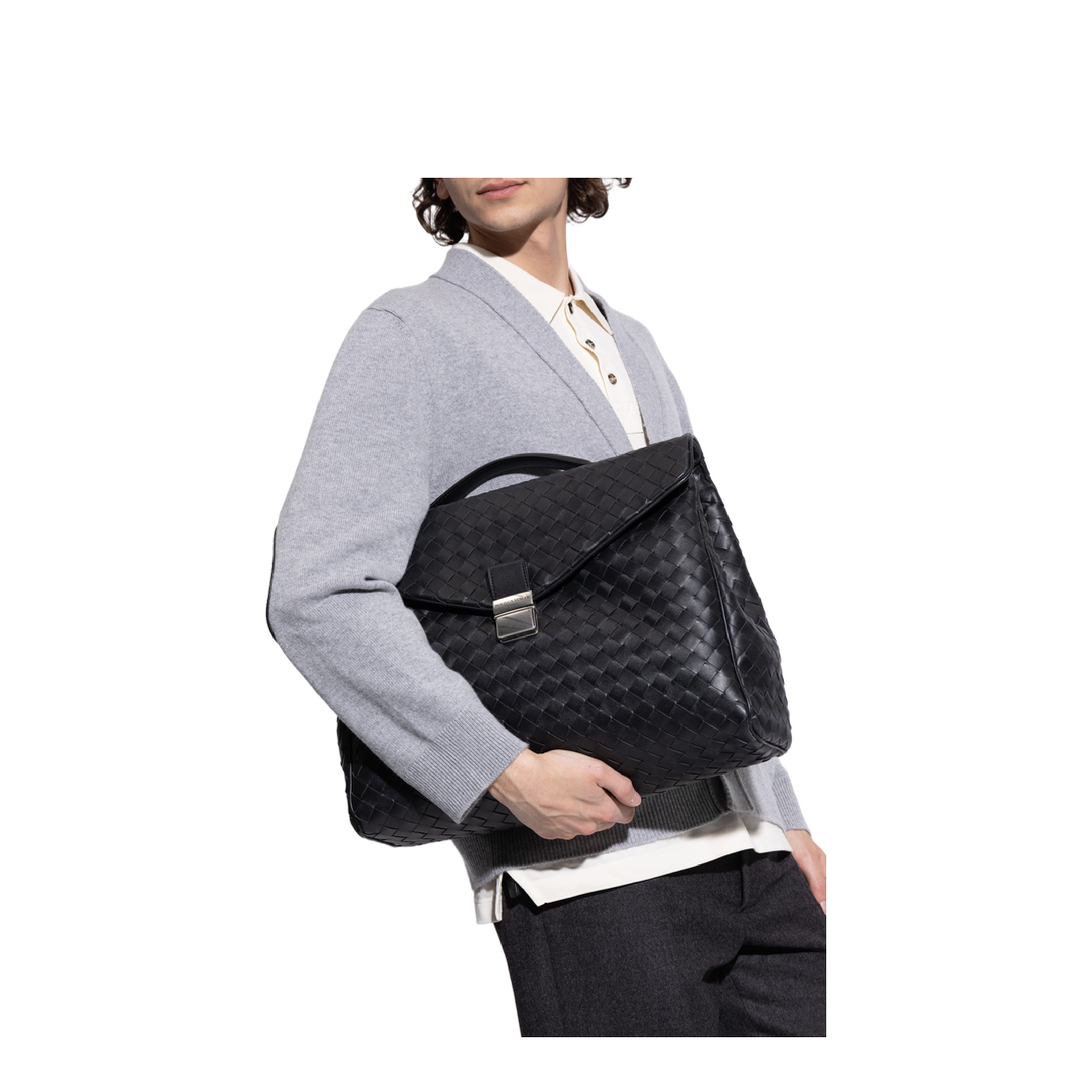 Archivist Calfskin Briefcase - Black - Image 2
