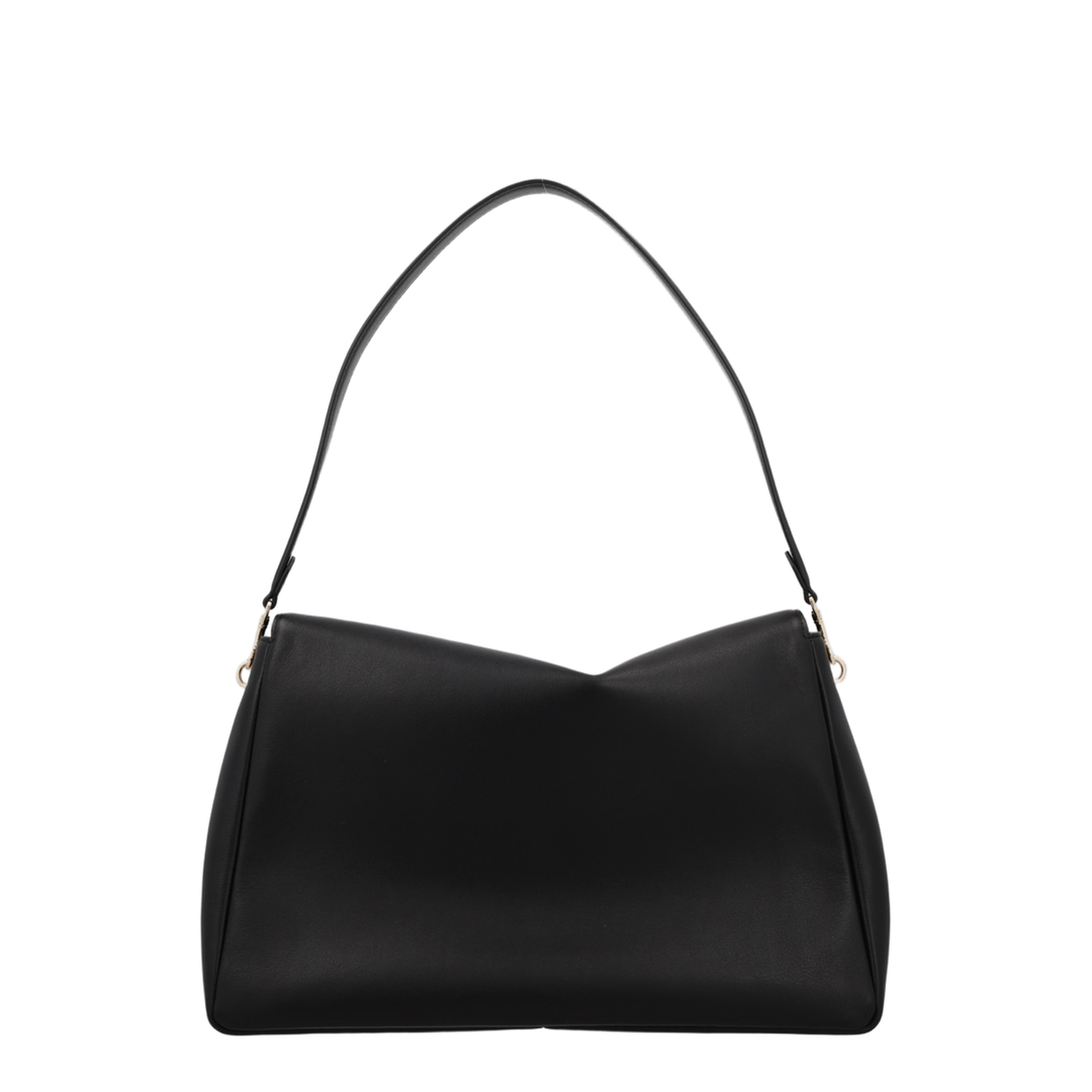 Charlie Large Leather Shoulder Bag - Black - Image 2