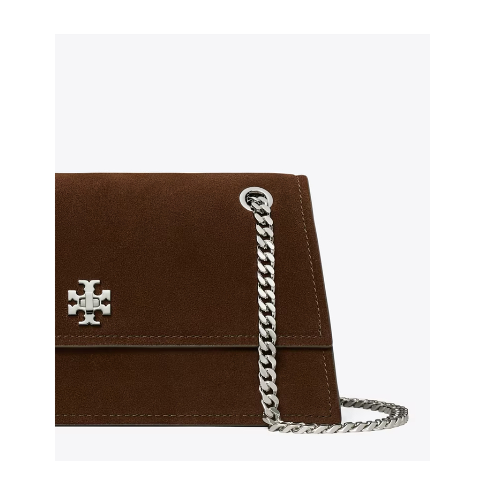 Leather Shoulder Bag with Turn-Lock and Chain Strap - Image 3