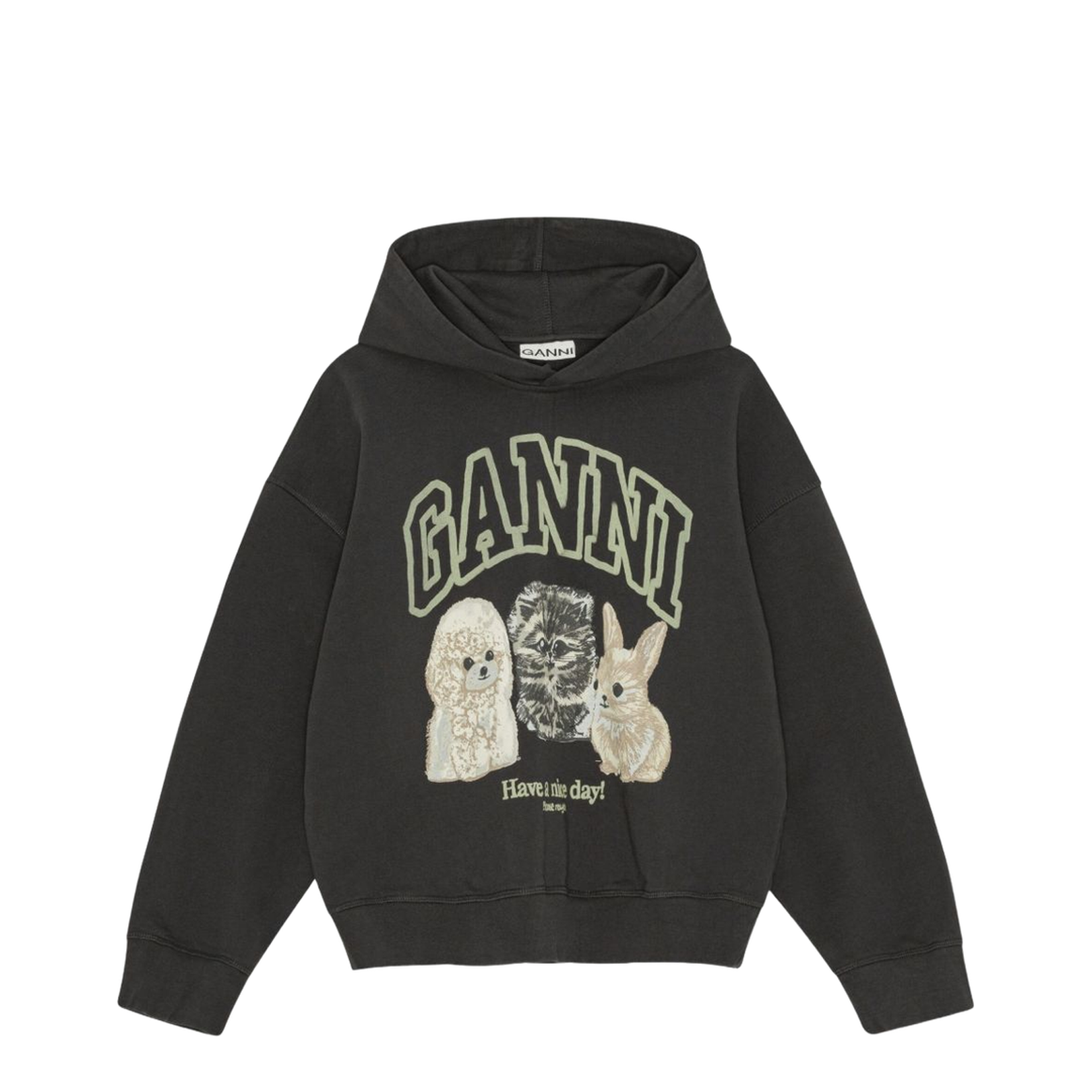 Isoli Oversize Animals Crop Hoodie - Image 1