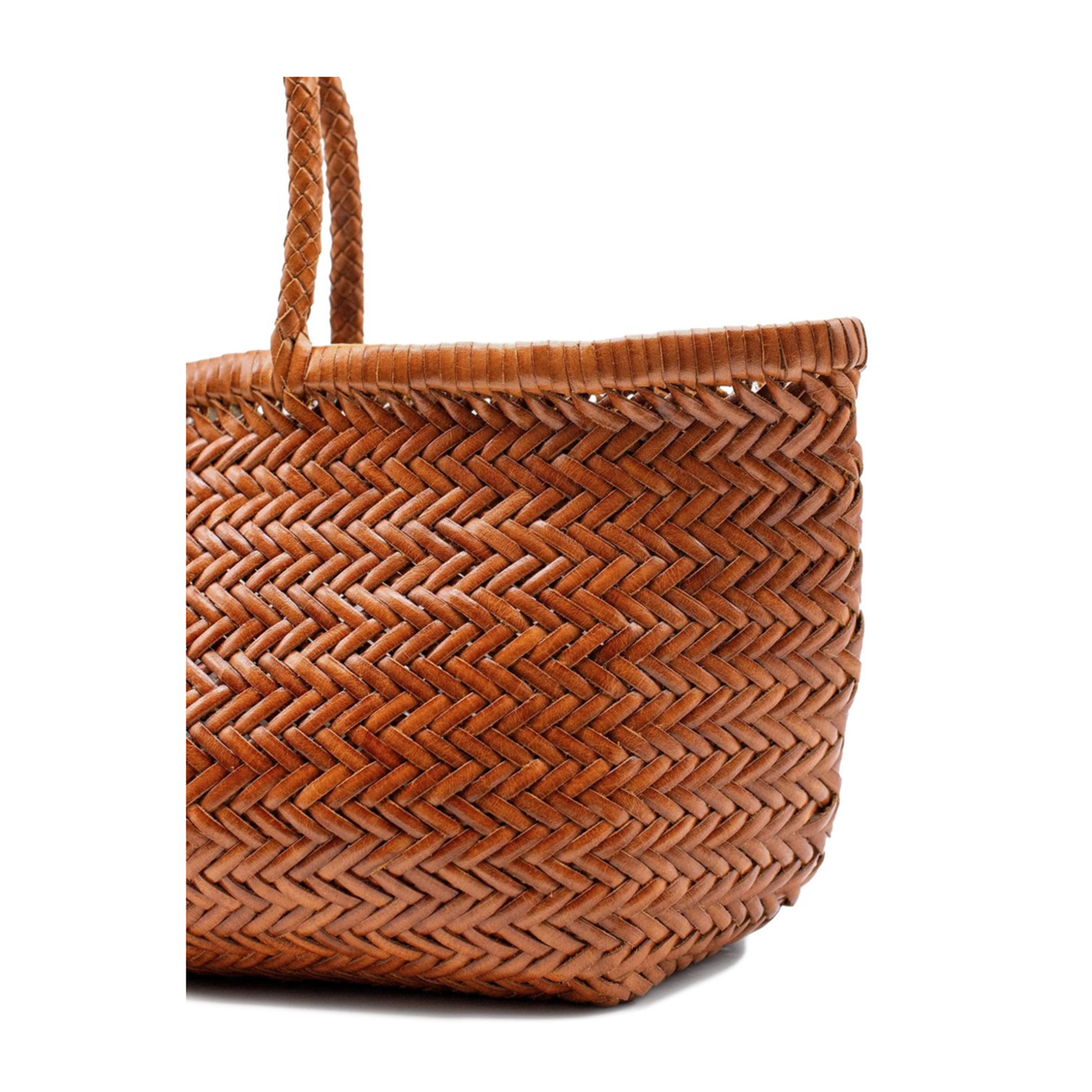 Triple Jump Small Buffalo Calfskin Tote - Tan - Image 4