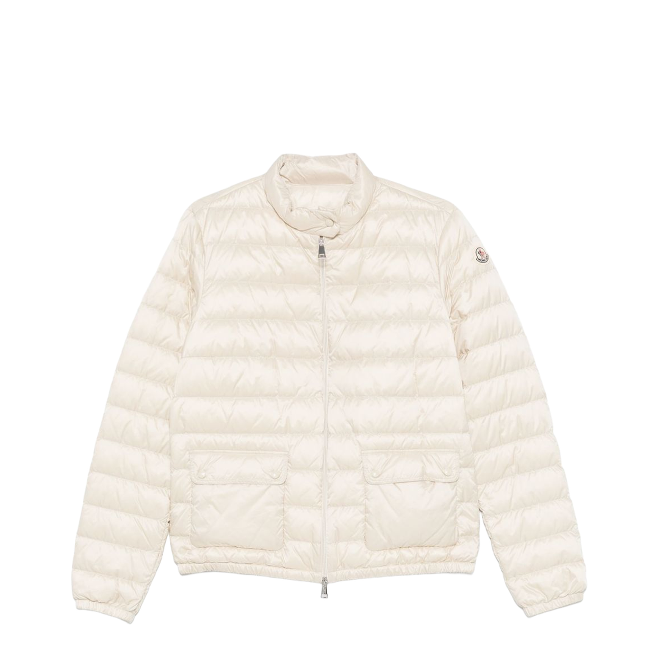 Light Beige Lans Short Down Jacket - Image 1