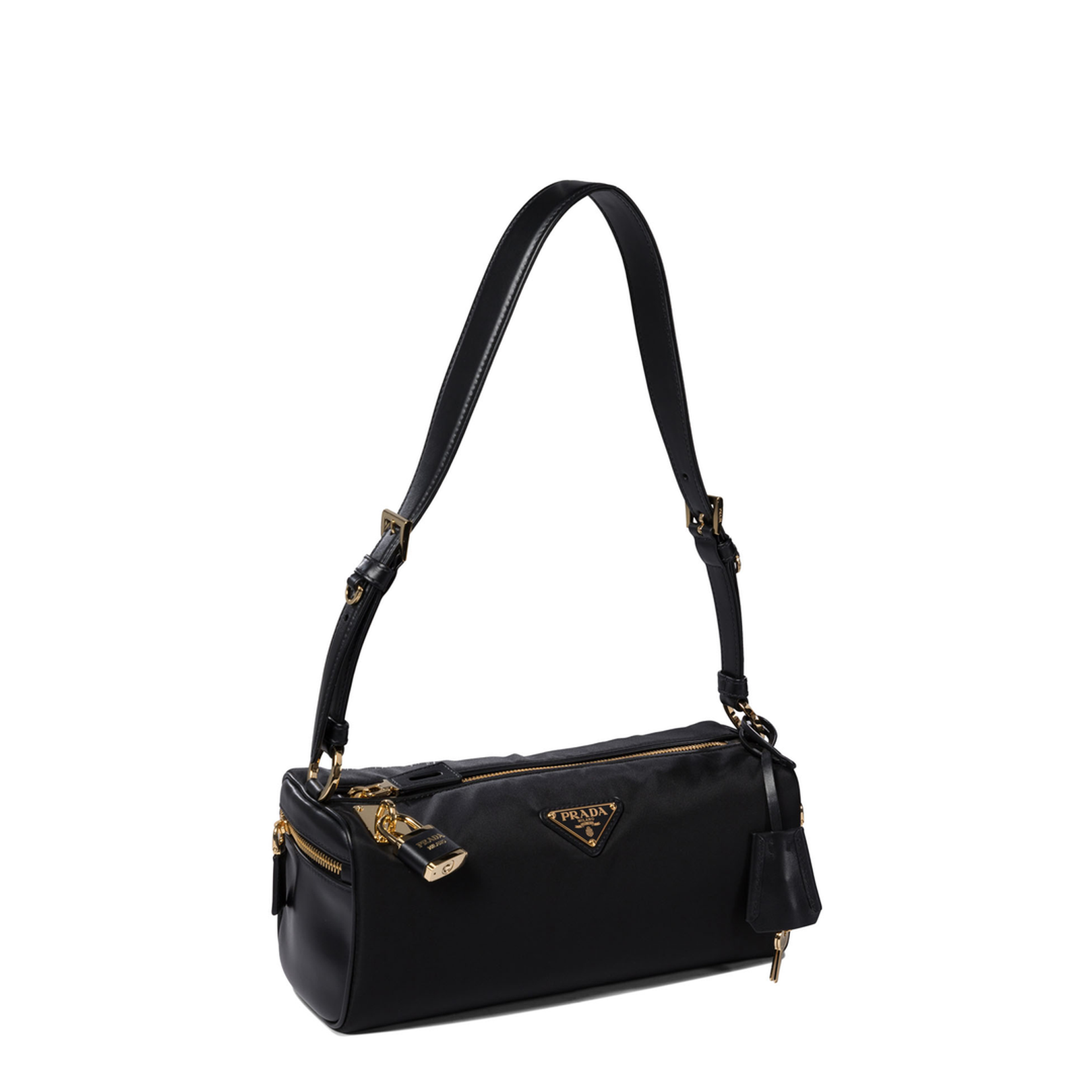 Medium Shoulder Bag In Re-Nylon And Leather - Image 2