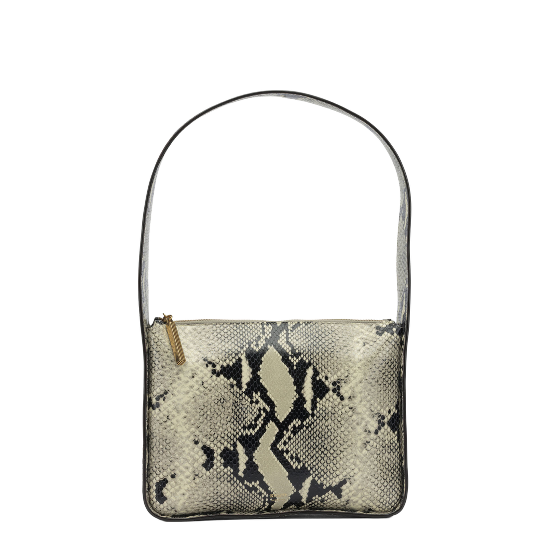Lori Squared Small Calfskin Shoulder Bag - Beige - Image 1