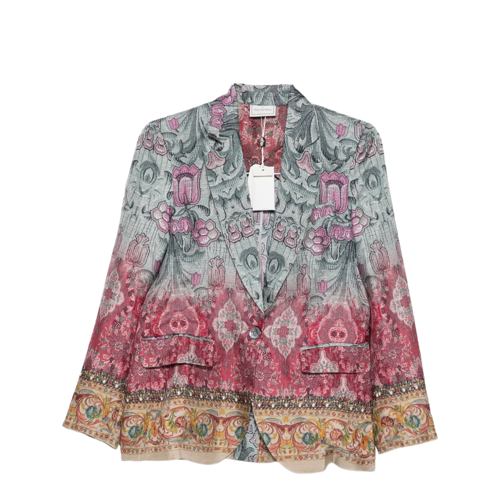 Silk Single-Breasted Jacket - Image 1