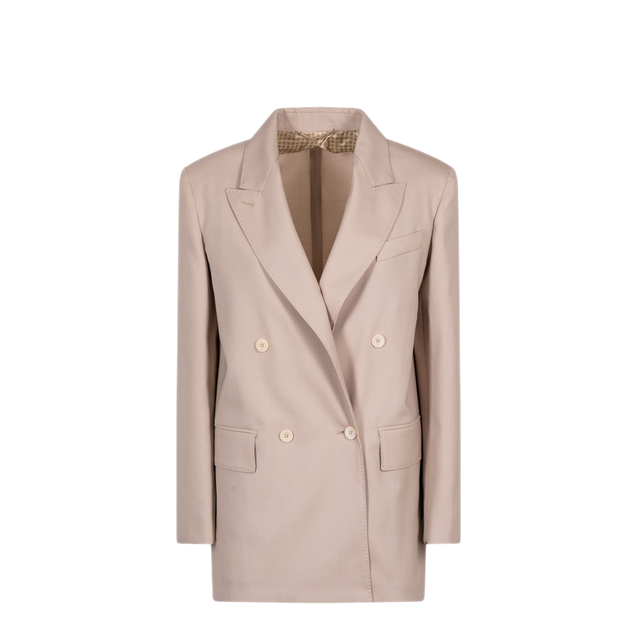 Double-Breasted Wool Blend Blazer - Image 1