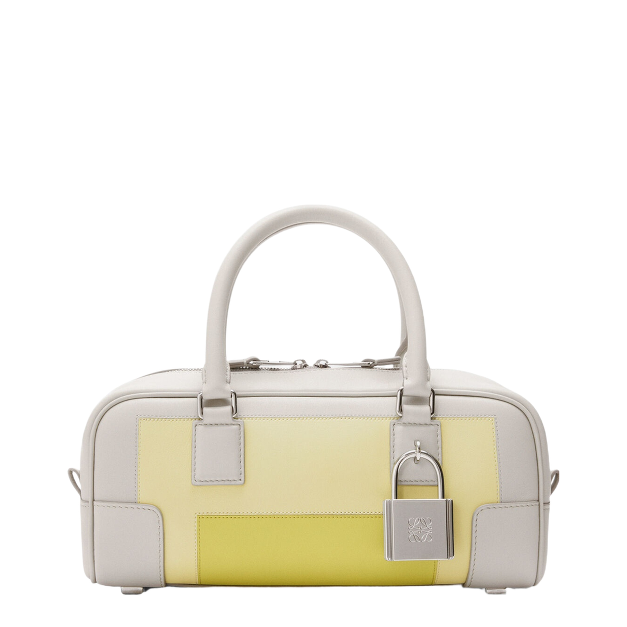 Amazona 23 Cropped Leather Shoulder Bag - Pale Grey/Light Citrine - Image 1