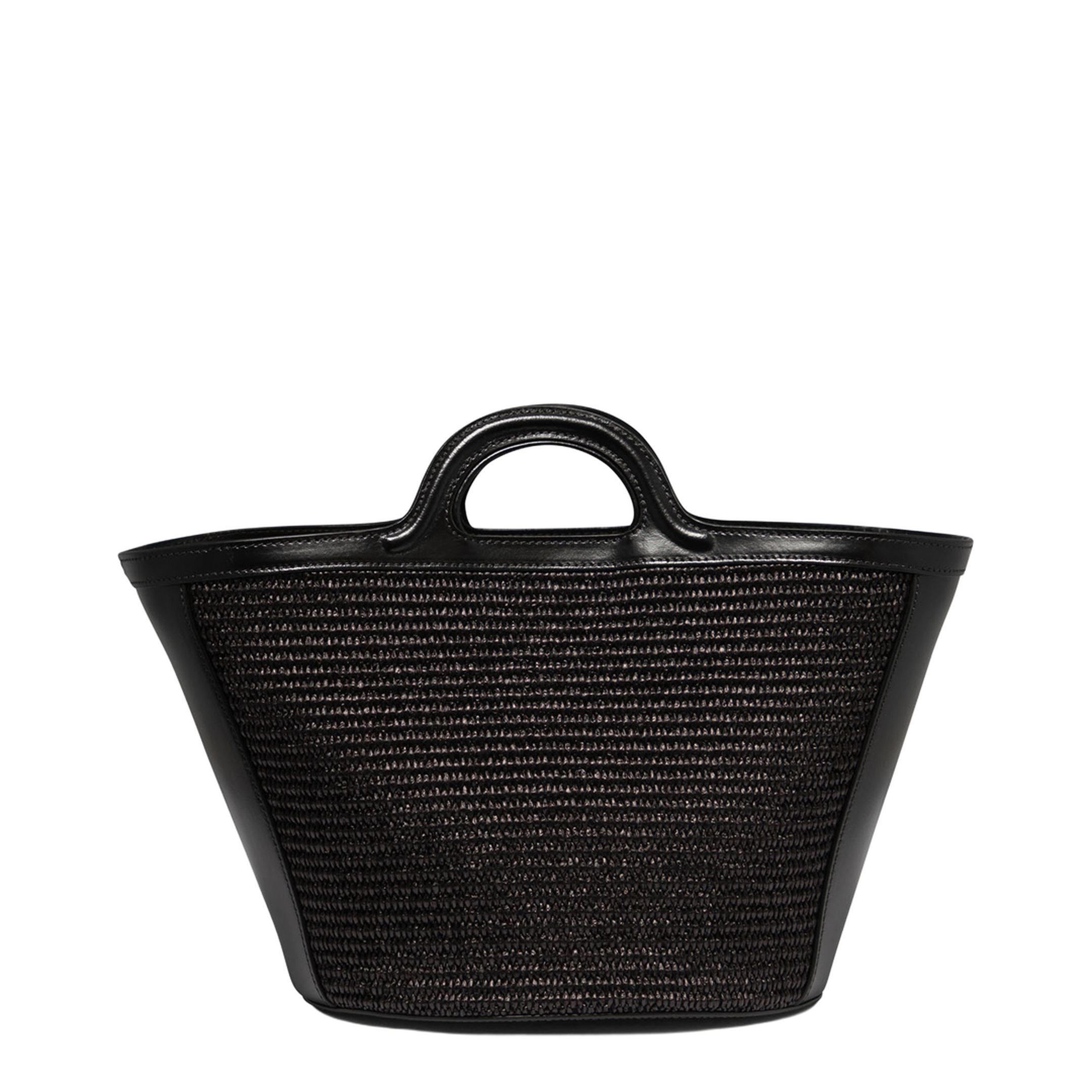 Tropicalia Small Raffia-Effect Handbag - Black - Image 3
