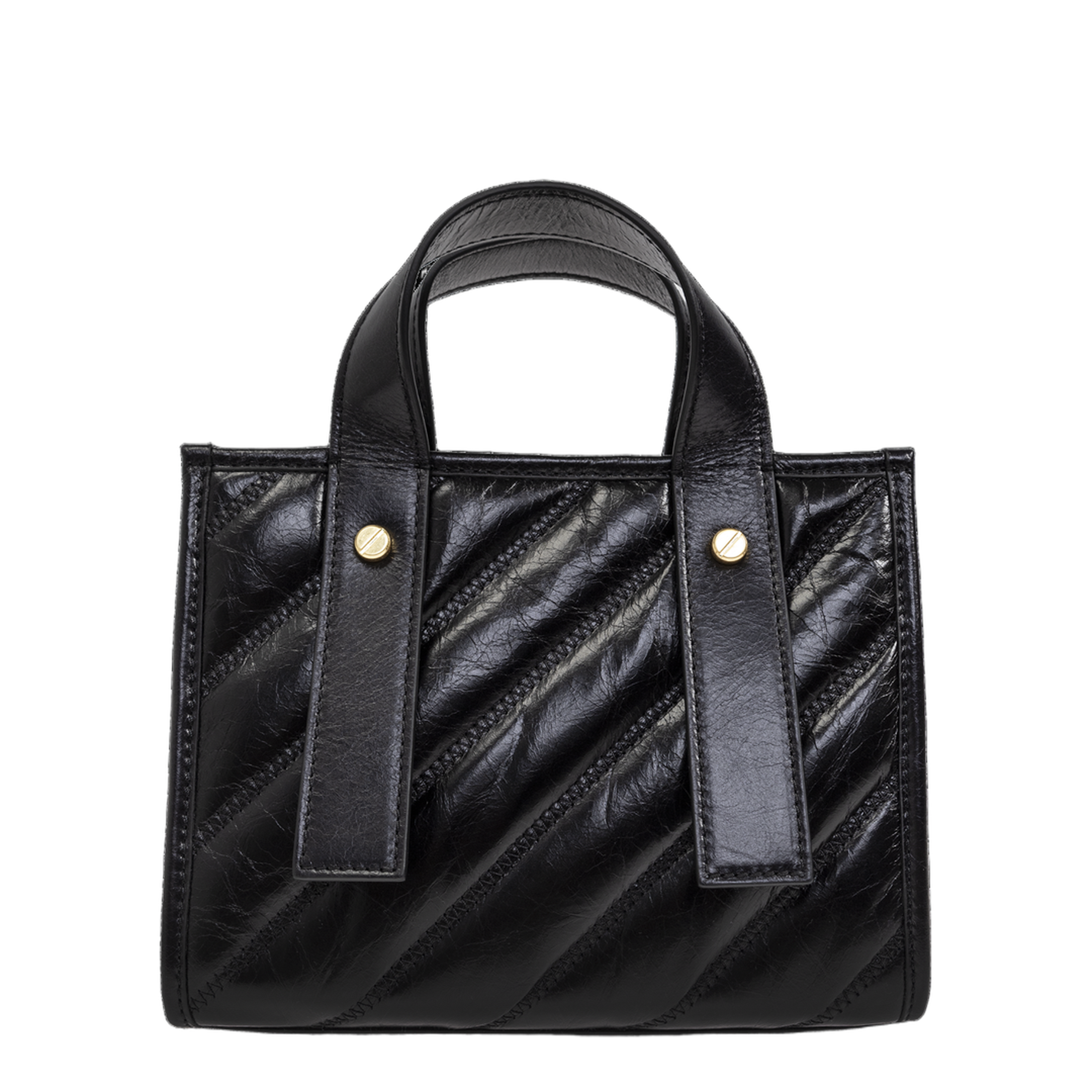 Quilting Calfskin Tote Bag - BLACK - Image 3