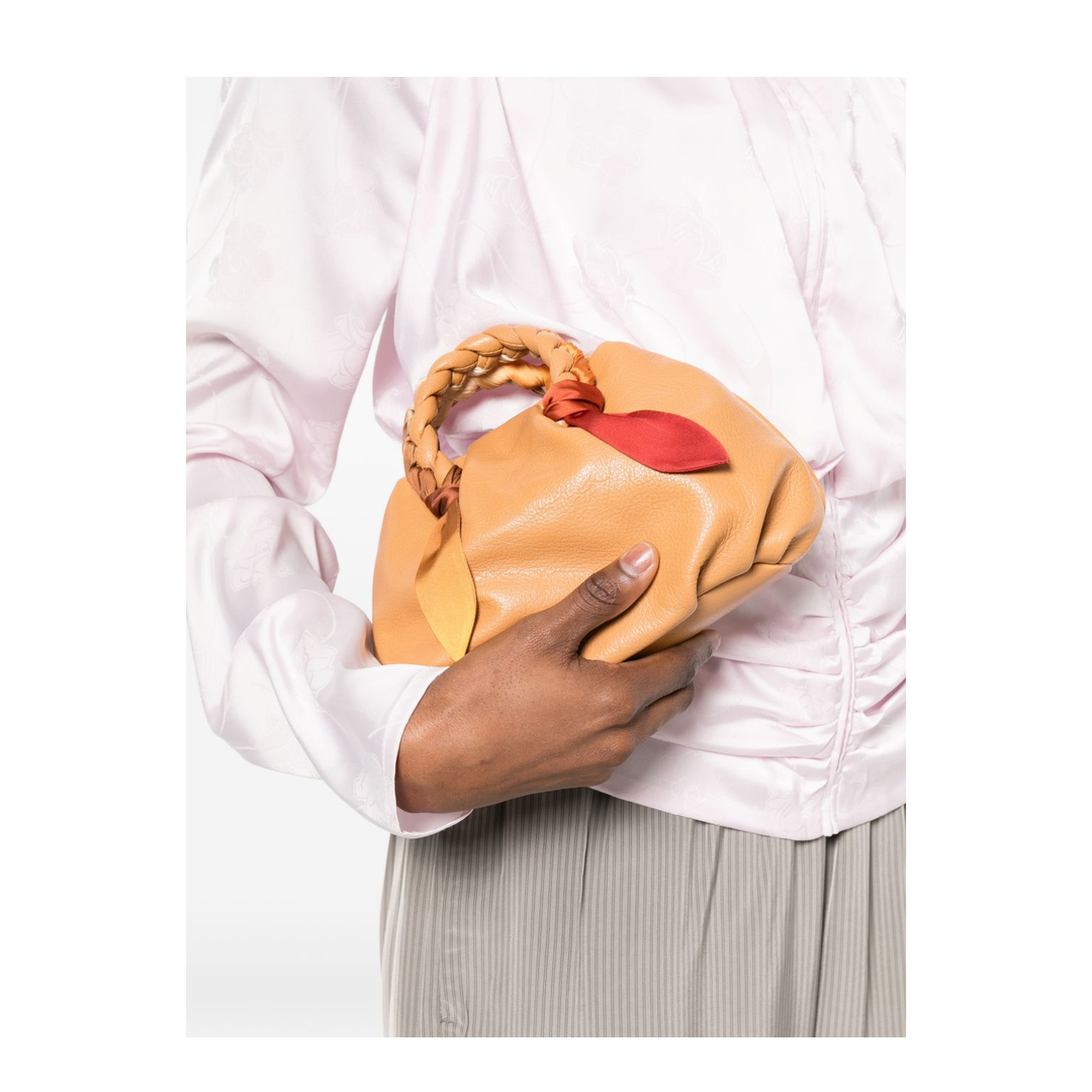 Bombon Medium Leather Handbag - Light Camel - Image 2