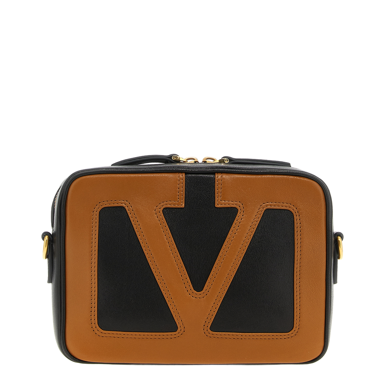 Viva Superstar Medium Nappa Leather Shopping Bag - Black/Spice - Image 1