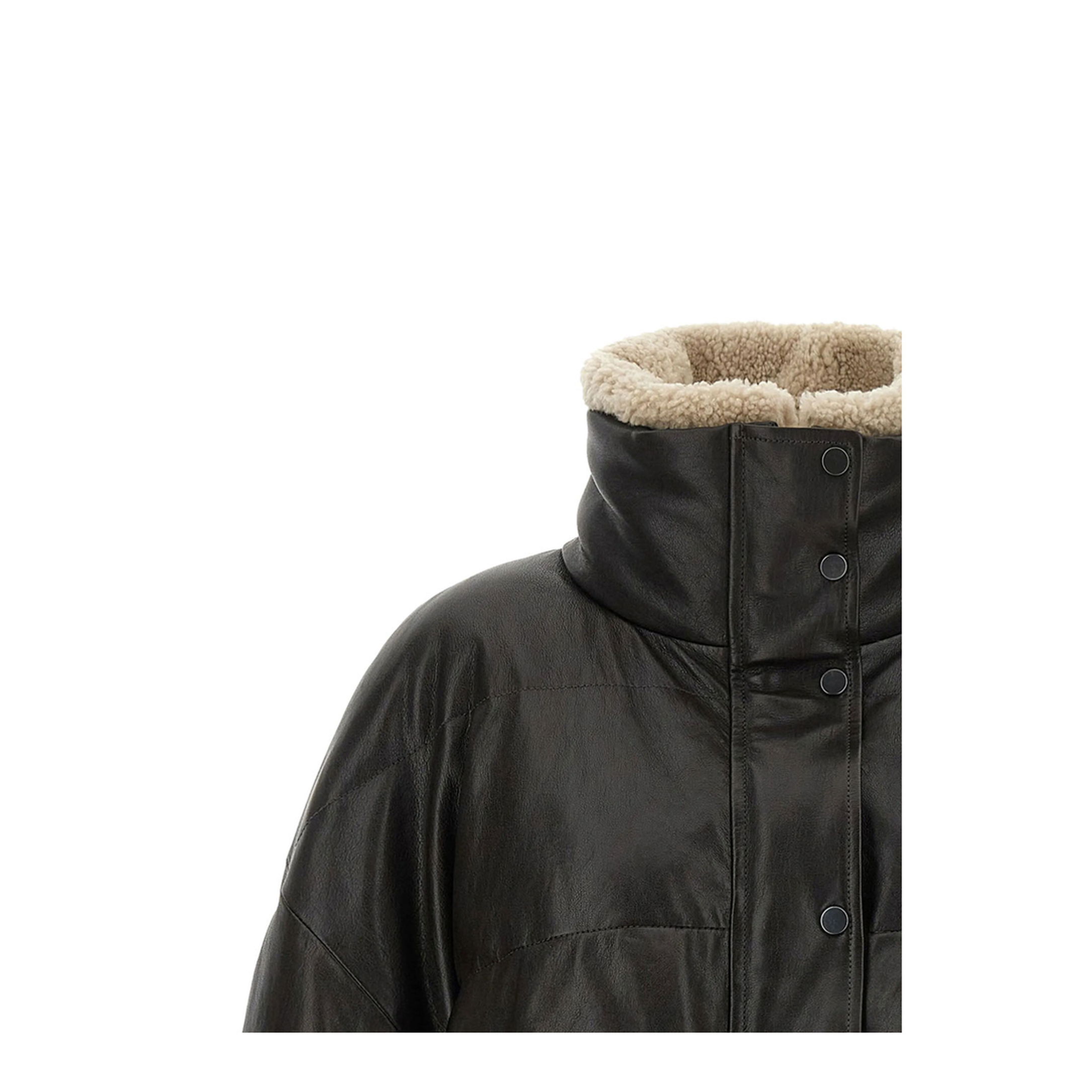 Padded Leather Jacket - Image 5