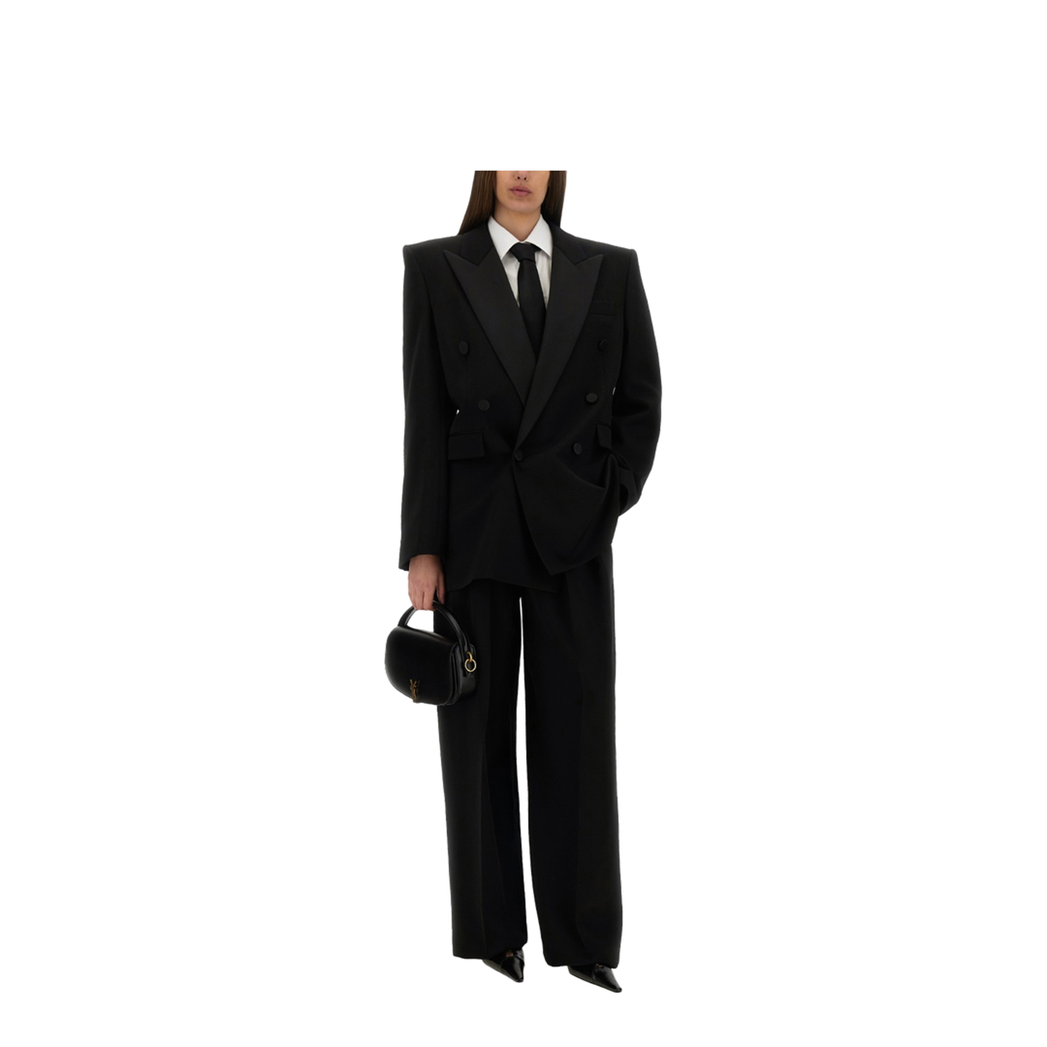 Wide-Leg Pants in Grain De Poudre - Image 2