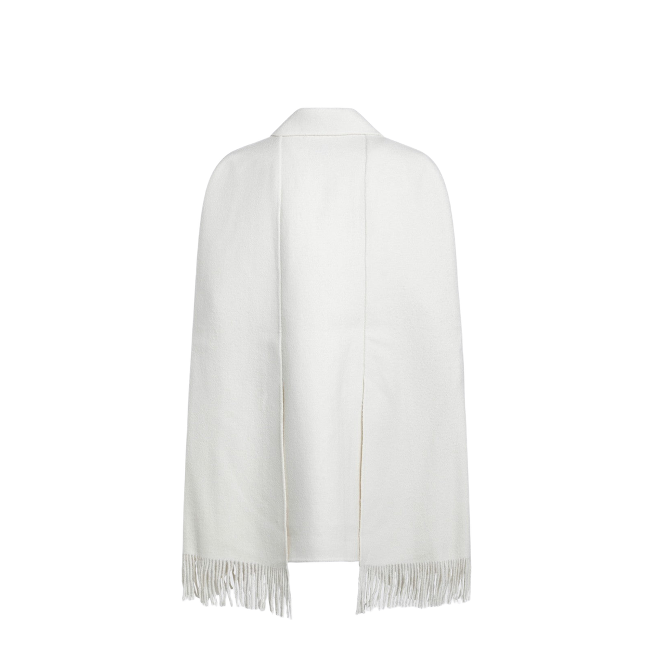 White Cape Jacket with Fringes - Image 2