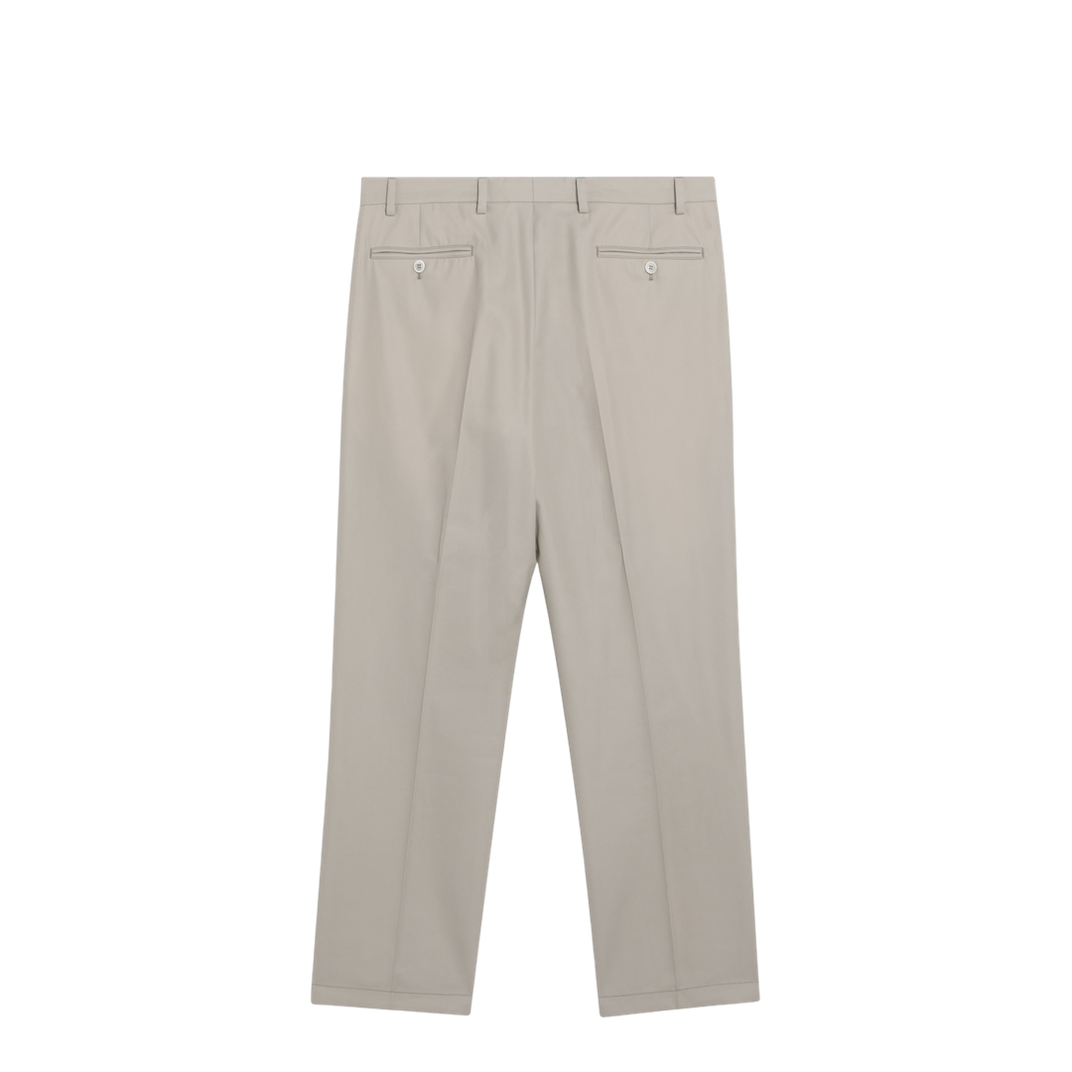 Sand Cotton Trousers With Key Ring - Image 2
