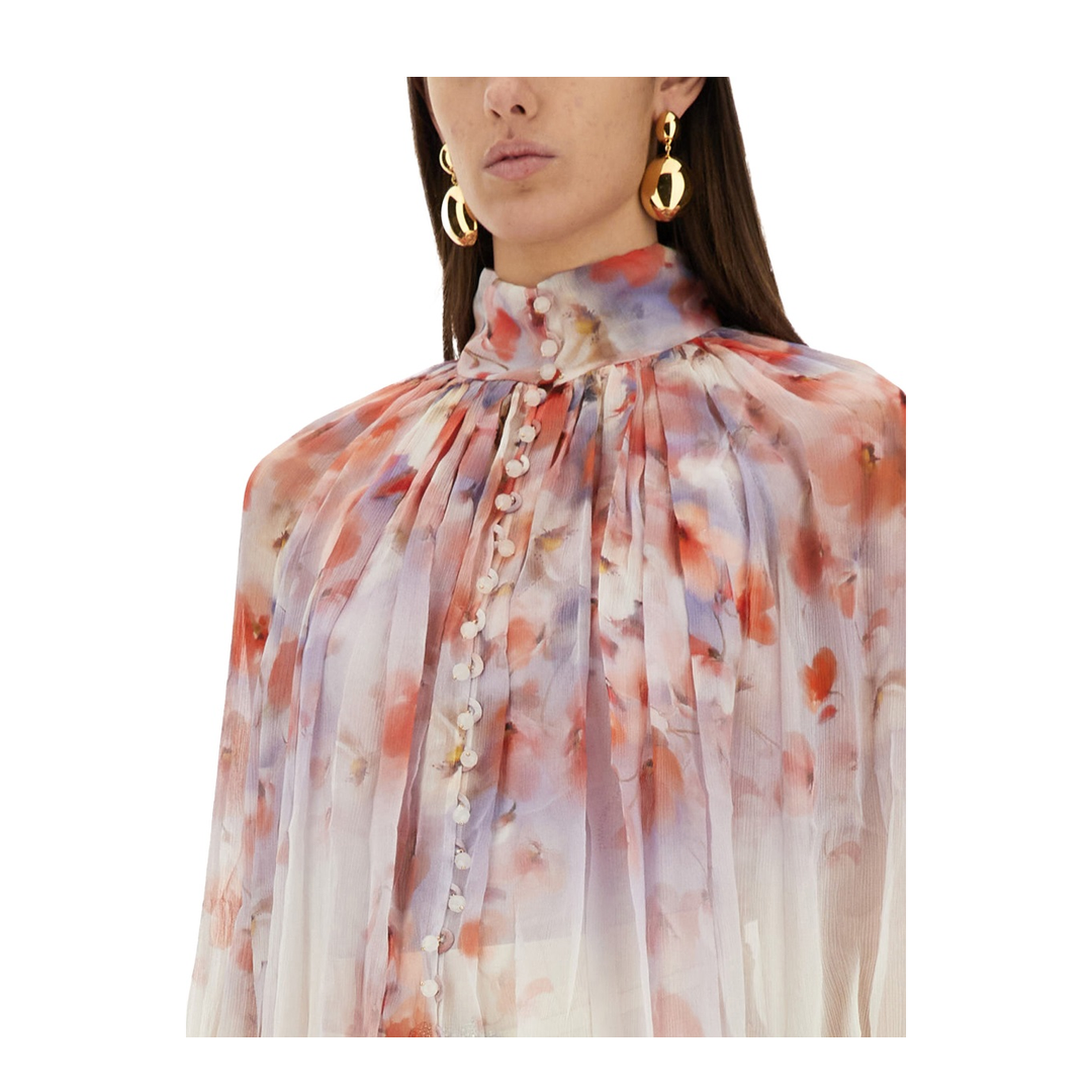 Crush Blouse With Floral Print - Image 4