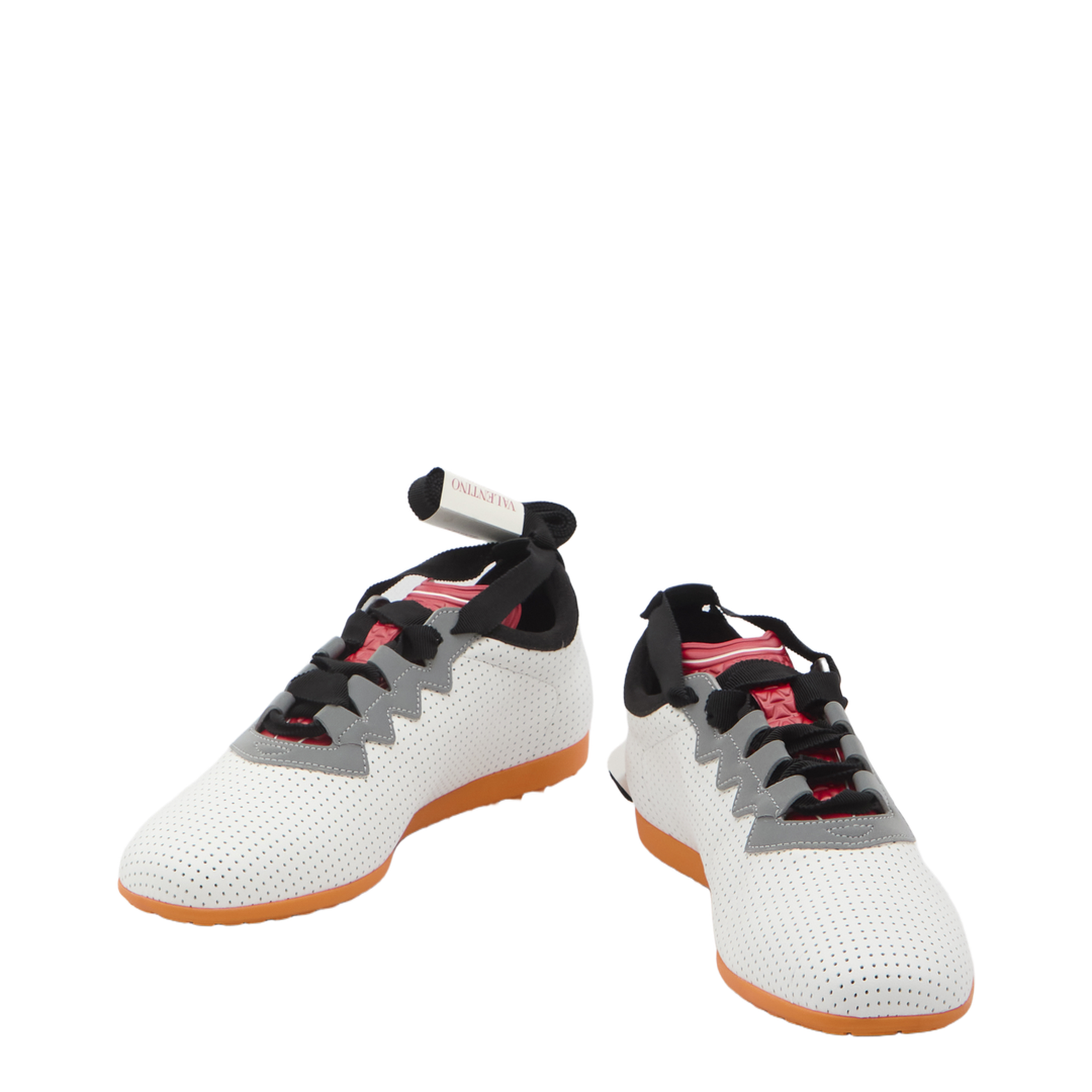 White Perforated Nappa Leather Chromathon Sneaker - Image 5
