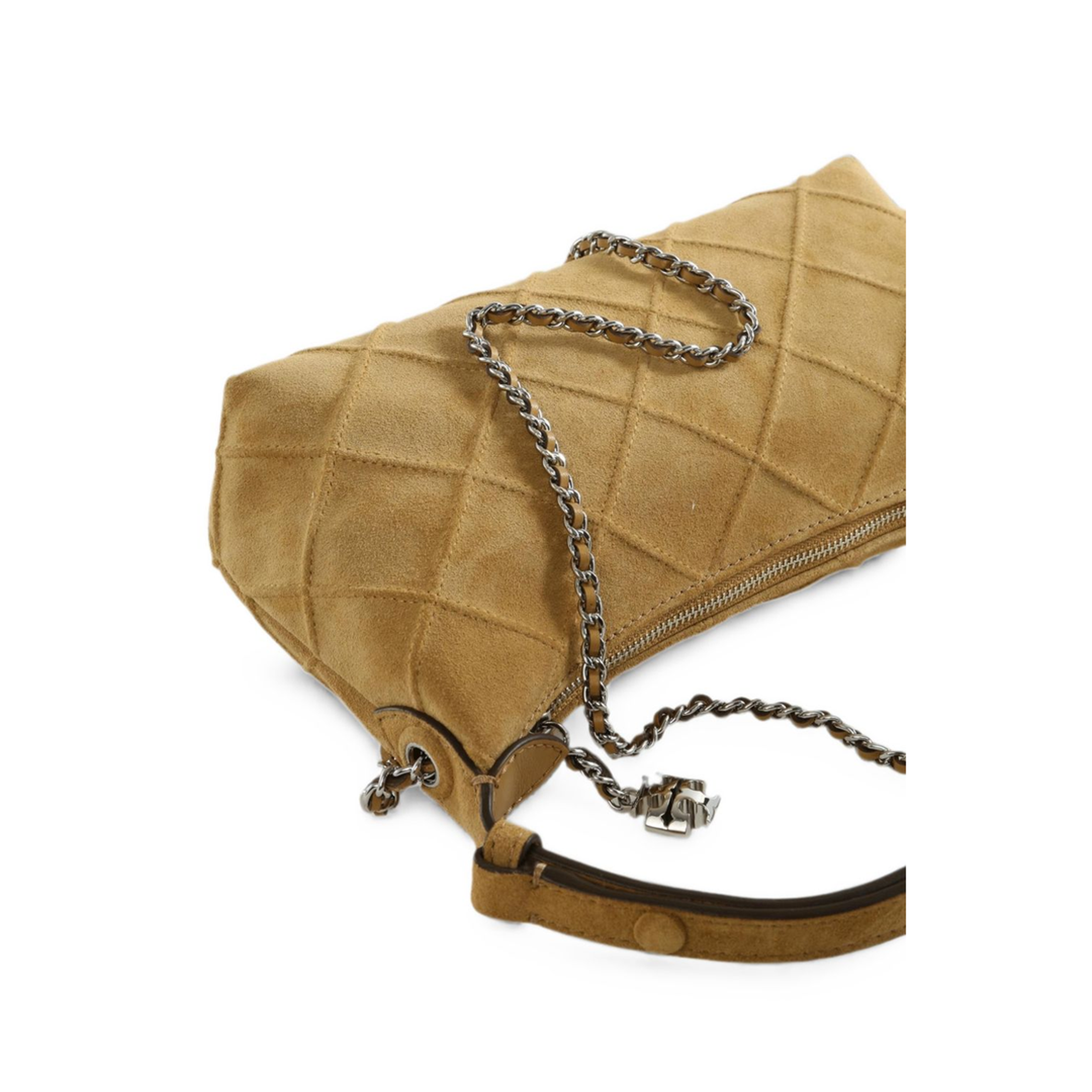 Charlie Suede Shoulder Bag - Grey - Image 2